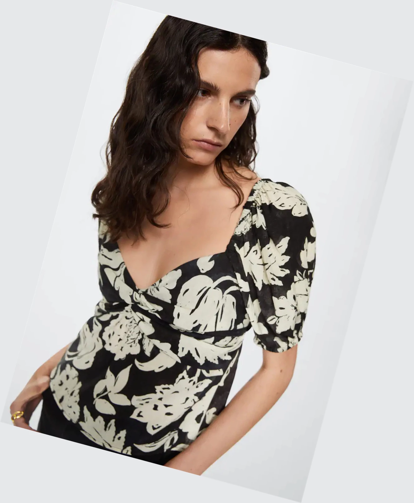 Kosele Mango Floral Flowy Damske Biele | SK861739