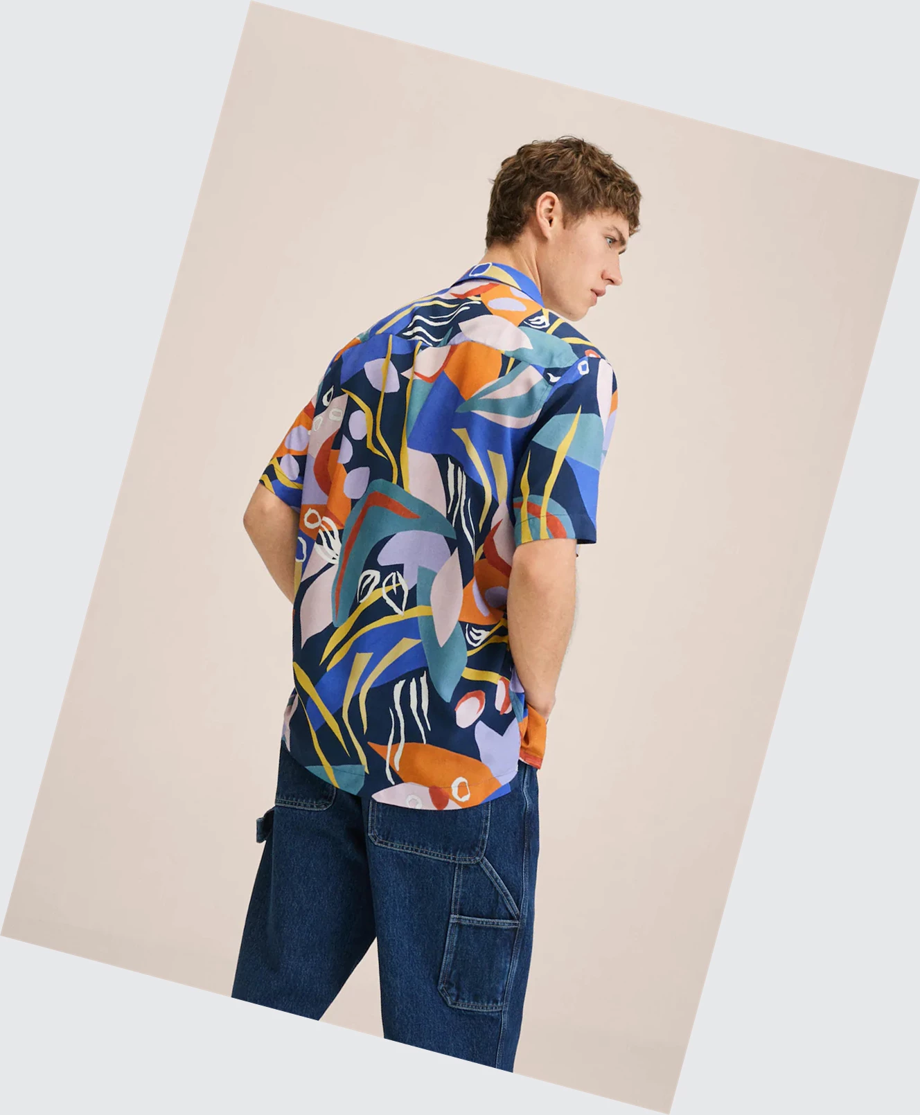 Kosele Mango Hawaiian Printed Panske Modre | SK861622