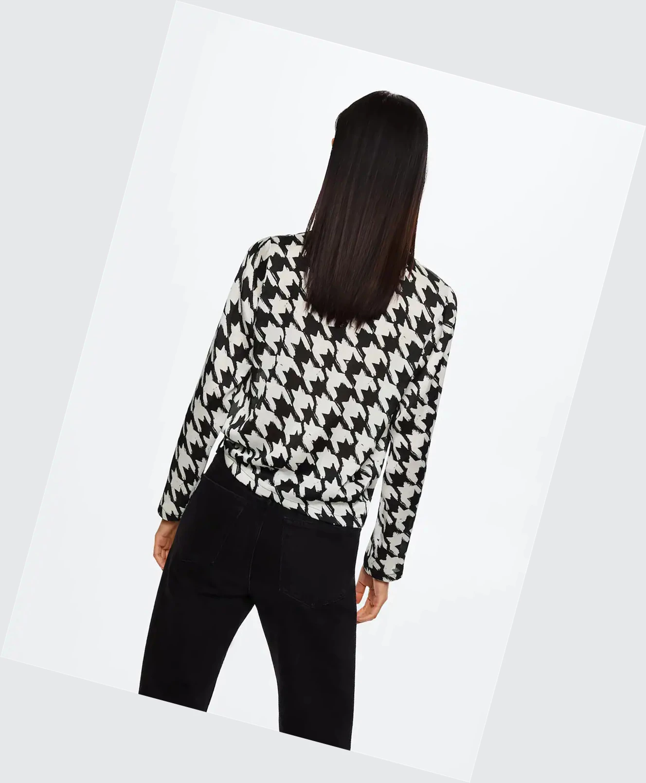 Kosele Mango Houndstooth Damske Biele | SK861635