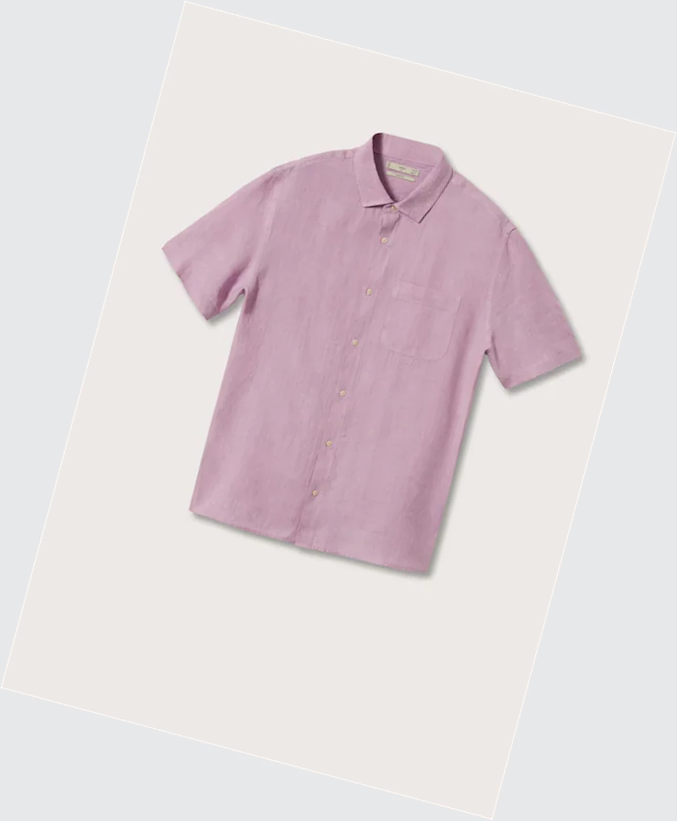 Kosele Mango Kratke Sleeve Linen-blend Panske Violet | SK861814