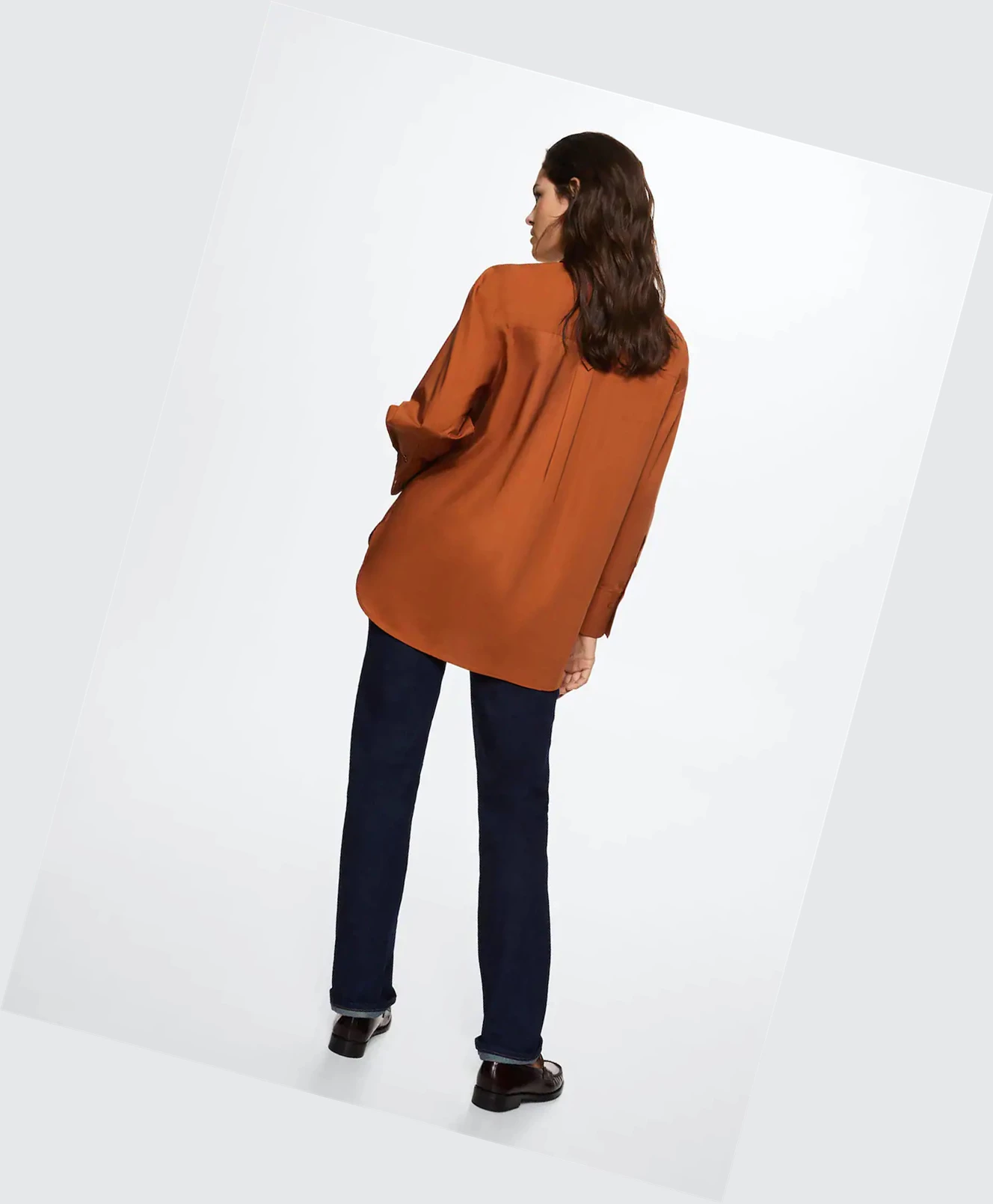 Kosele Mango Oversize Bavlnene Damske Russet | SK861737