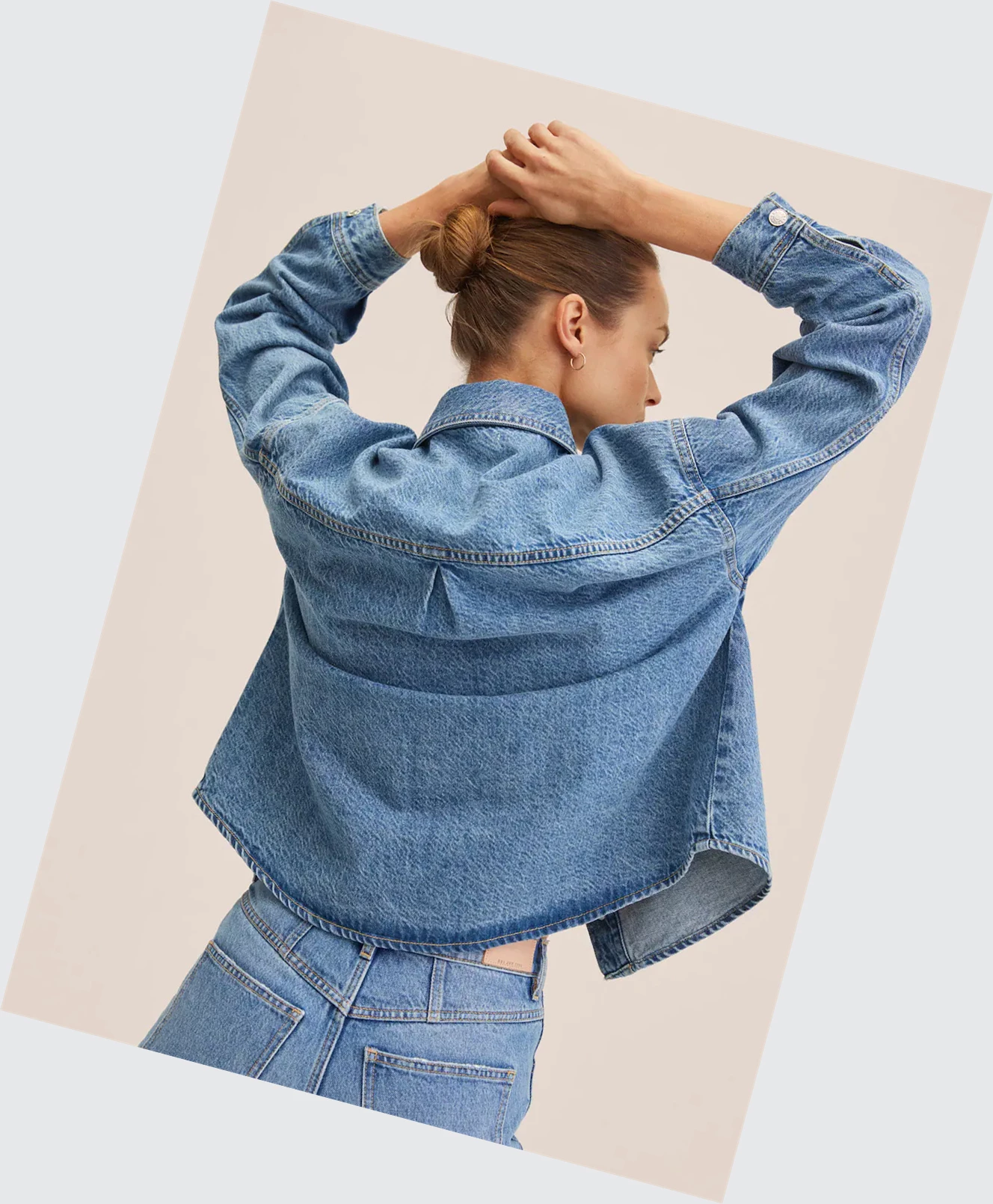 Kosele Mango Oversize Denim Damske Modre | SK861716