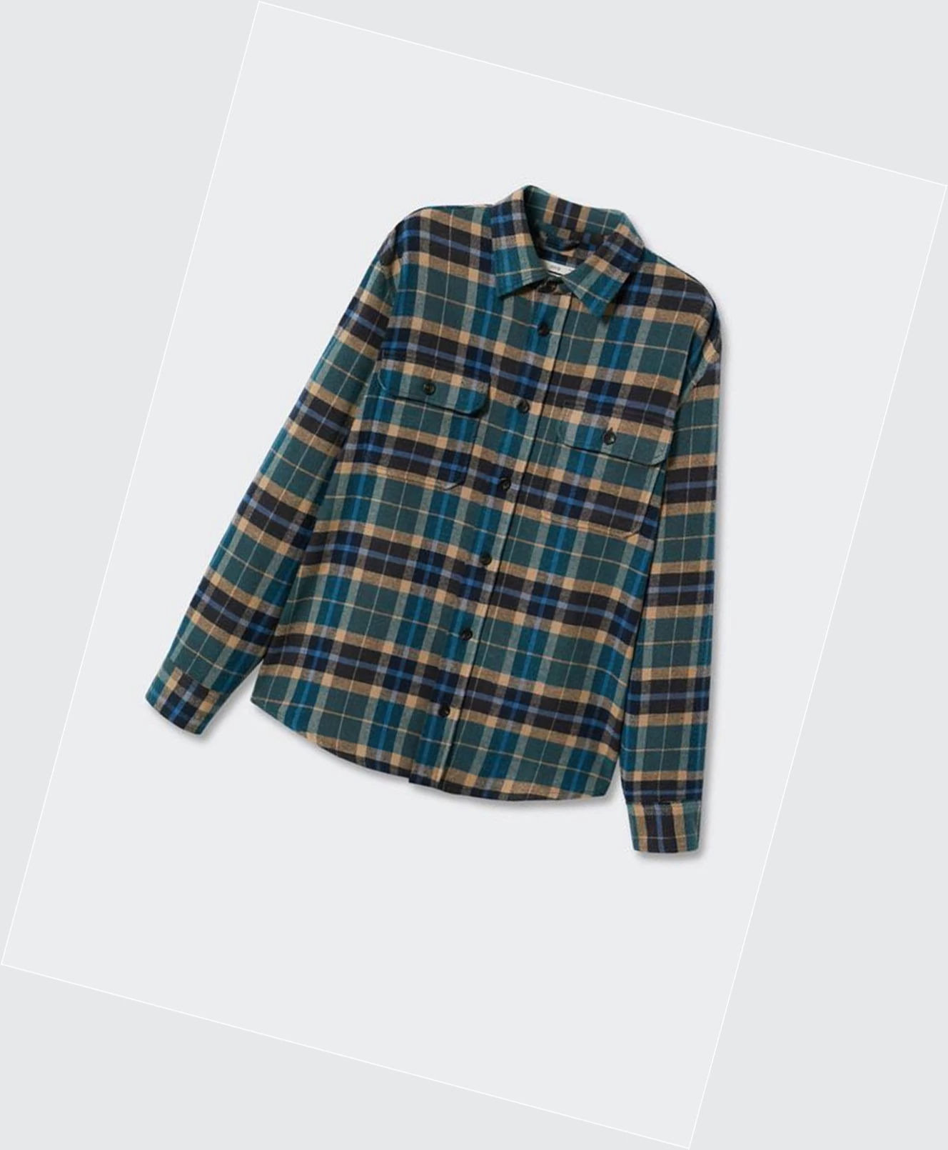 Kosele Mango Regular Fit Checked Flannel Panske Modre | SK861786