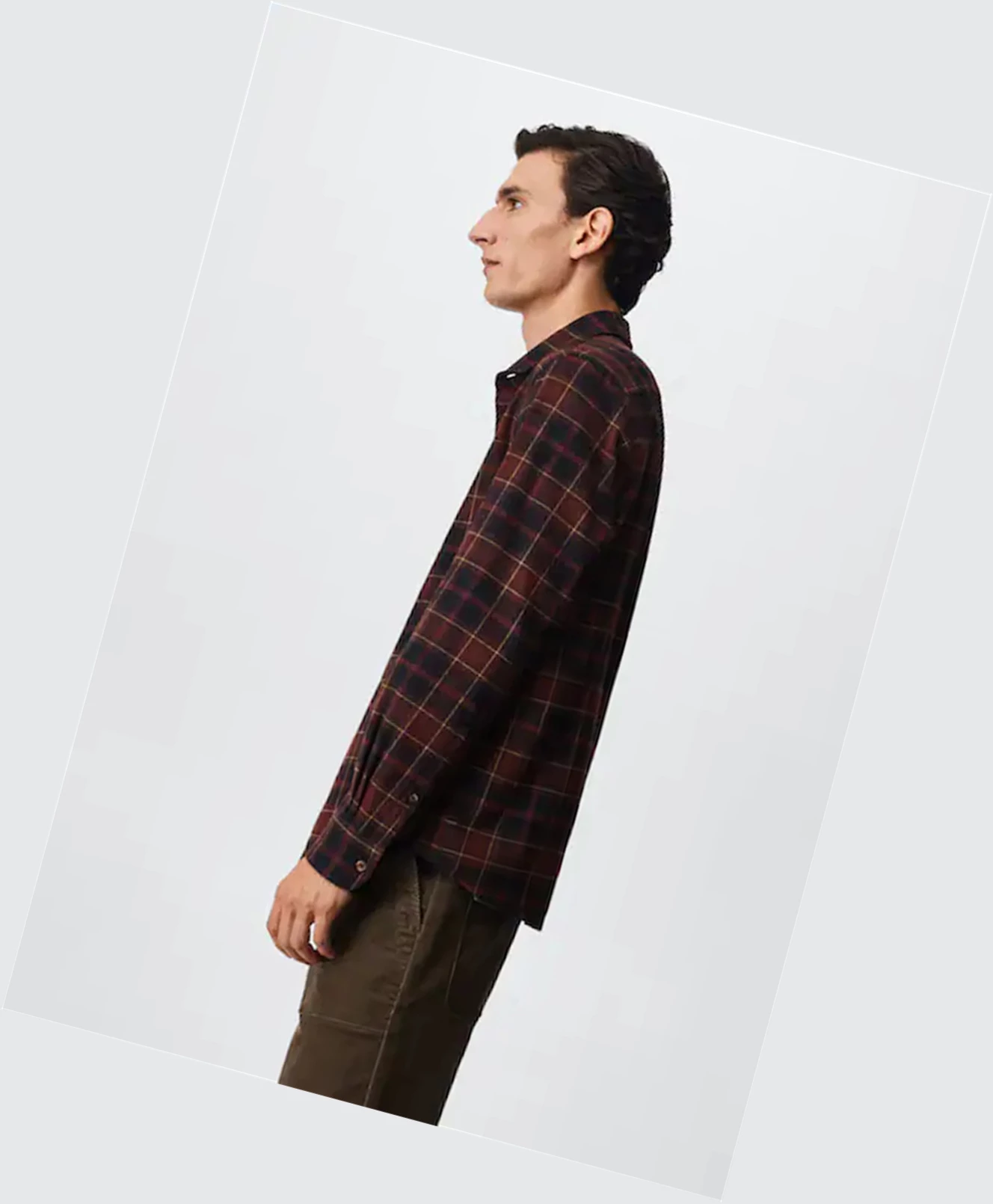 Kosele Mango Regular Fit Checked Flannel Panske Bordove | SK861957