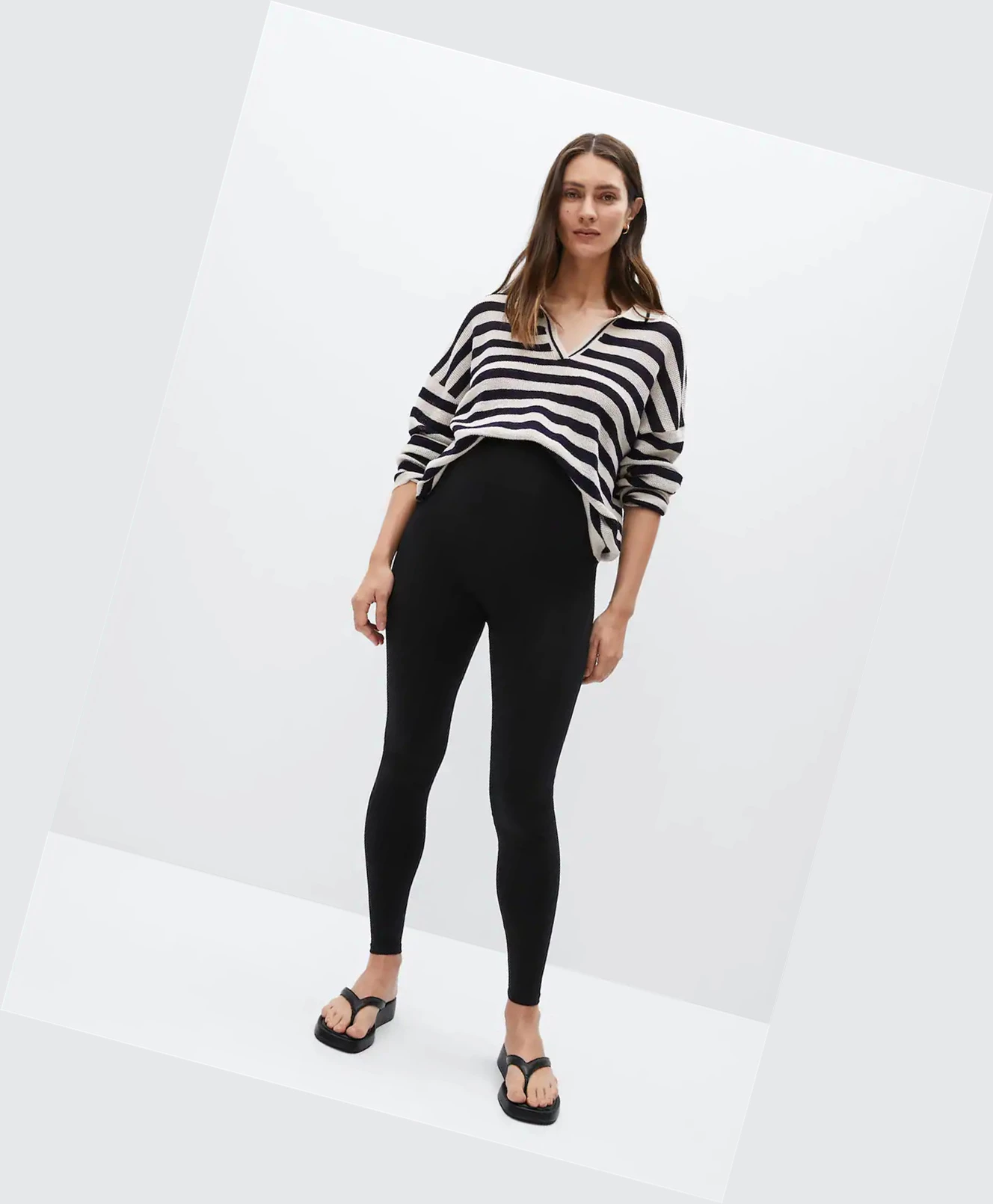 Leginy Mango Maternity Bavlnene Damske Čierne | SK861155