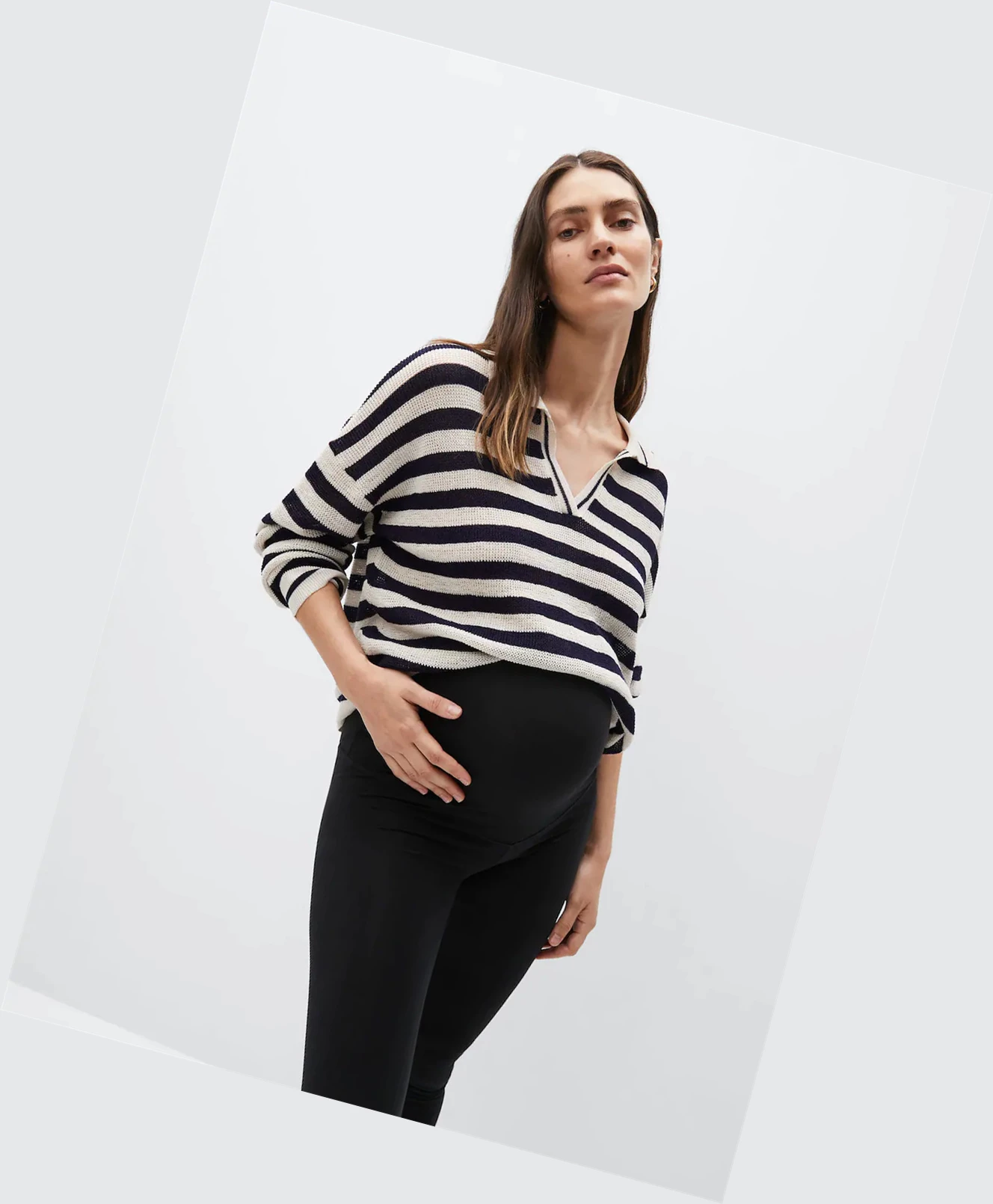 Leginy Mango Maternity Bavlnene Damske Čierne | SK861155