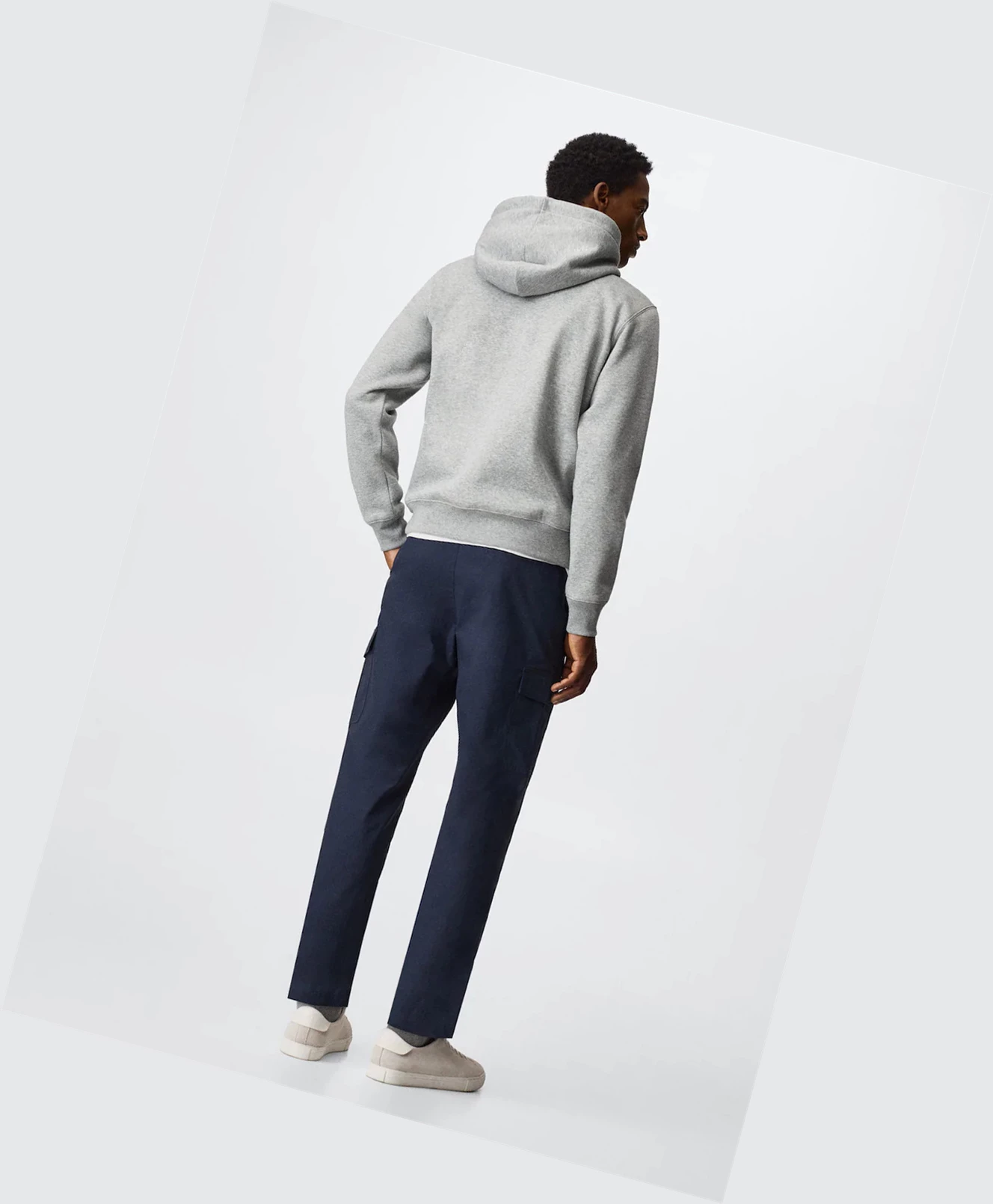 Mikiny Mango Hoodie Bavlnene Panske Svetlo Siva | SK862703