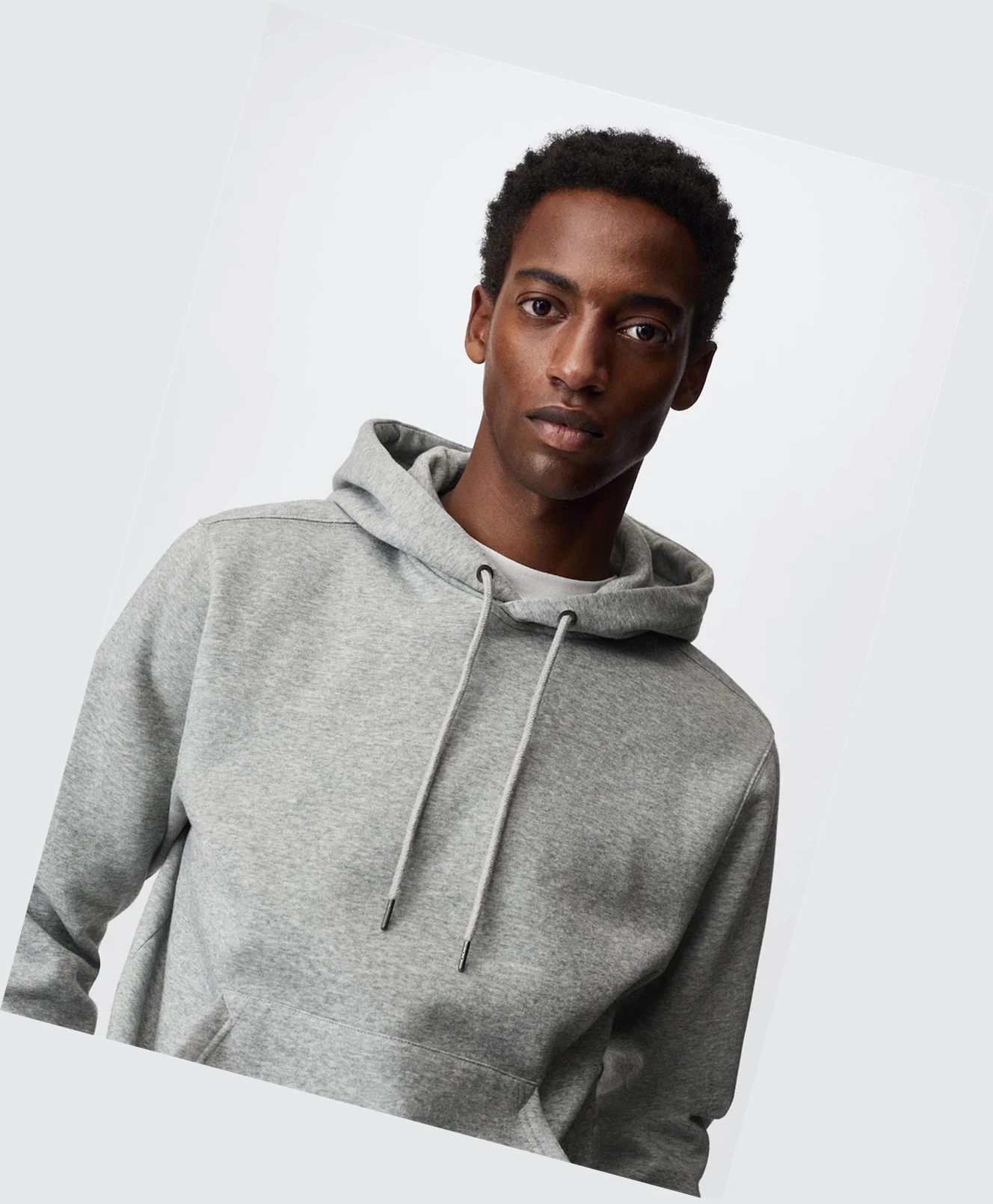 Mikiny Mango Hoodie Bavlnene Panske Svetlo Siva | SK862703