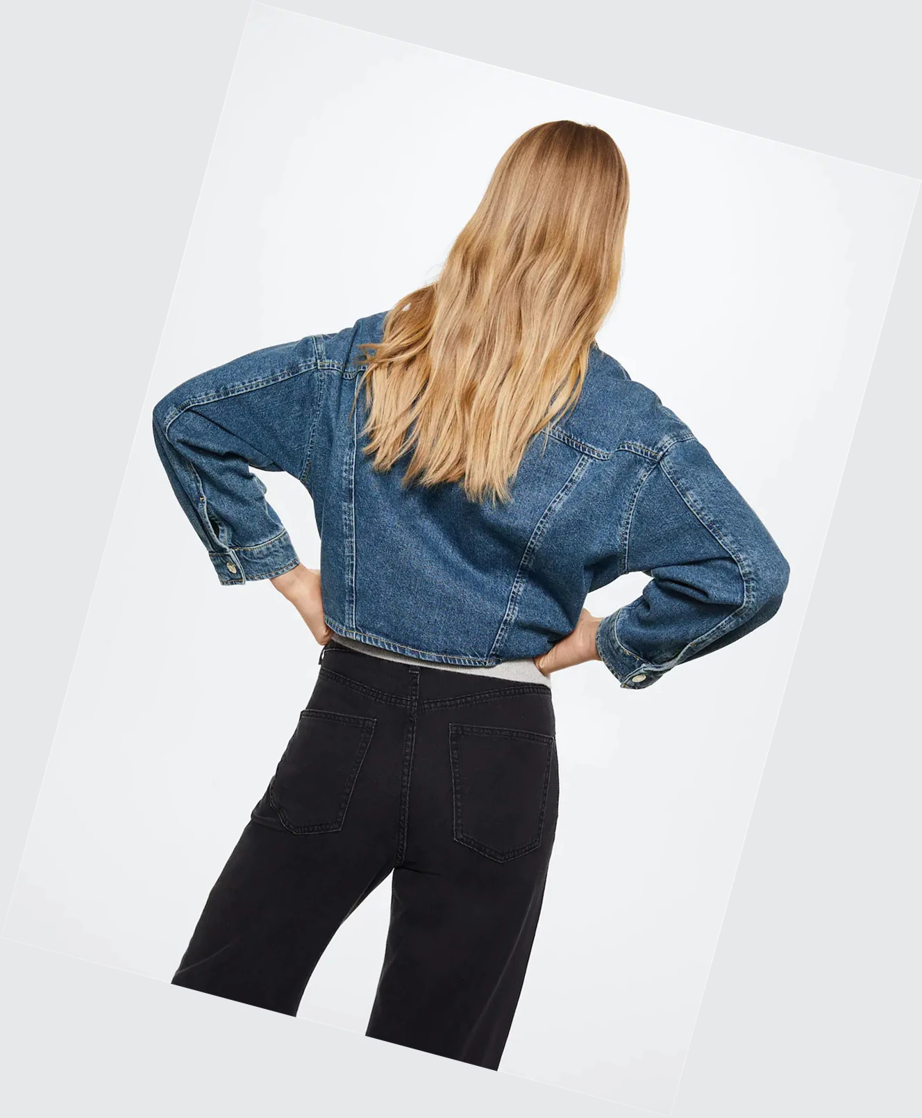 Moto Bunda Mango Denim Damske Modre | SK859916