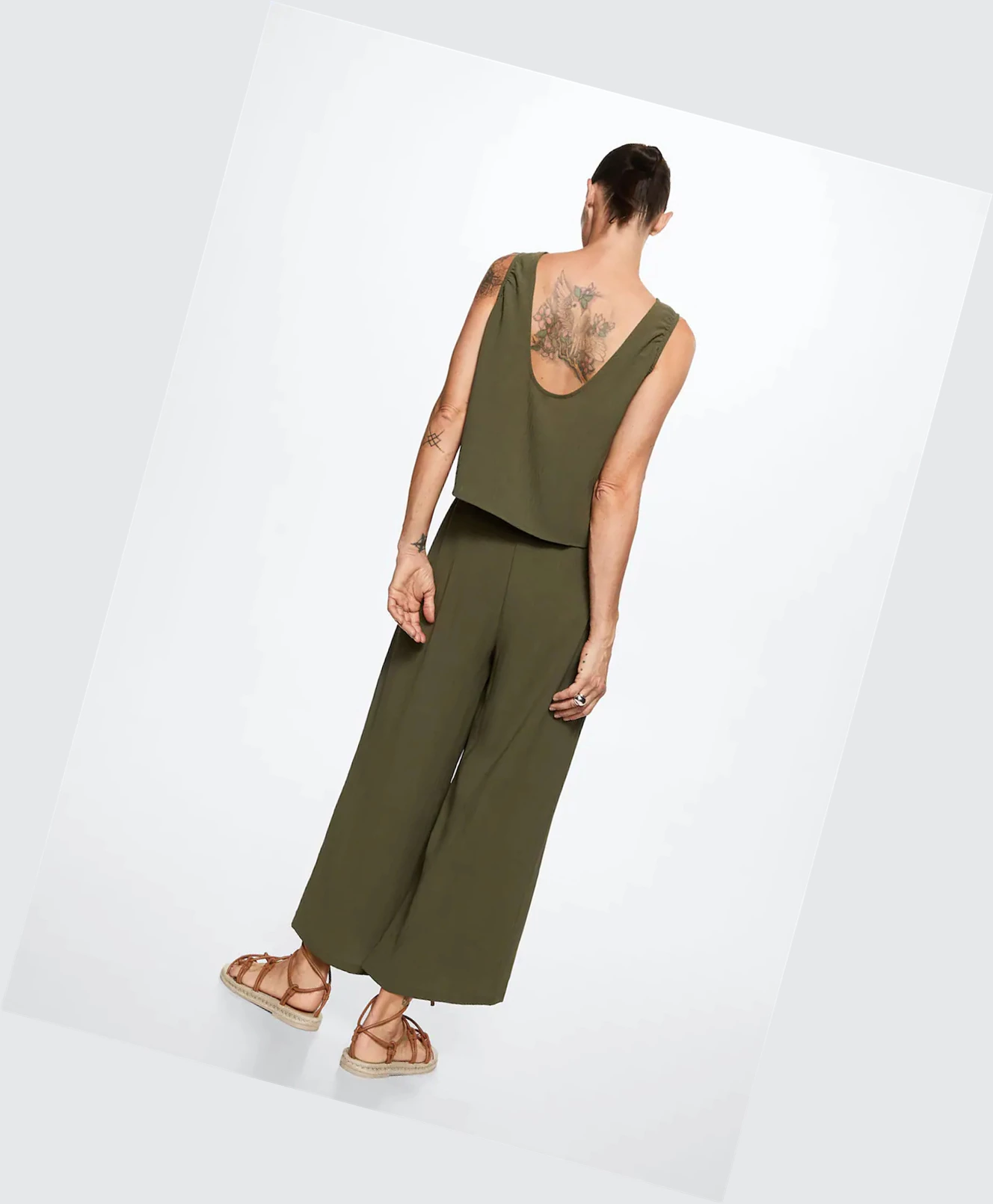 Nohavice Mango Bow Culottes Damske Hnedožltý | SK861283