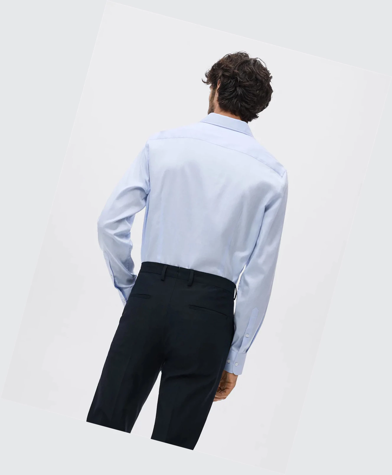 Oblekové Košele Mango Slim Fit Structured Panske Modre | SK862303