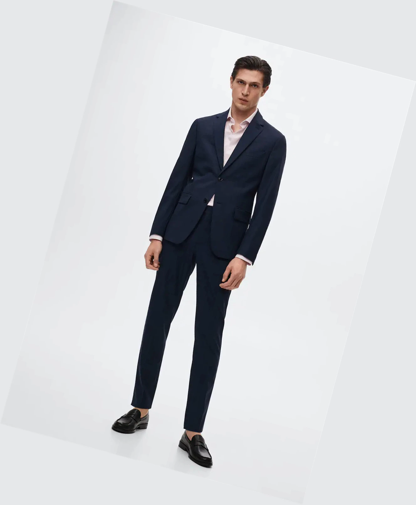 Oblekové Košele Mango Slim Fit Structured Panske Svetlo Ruzove | SK862315