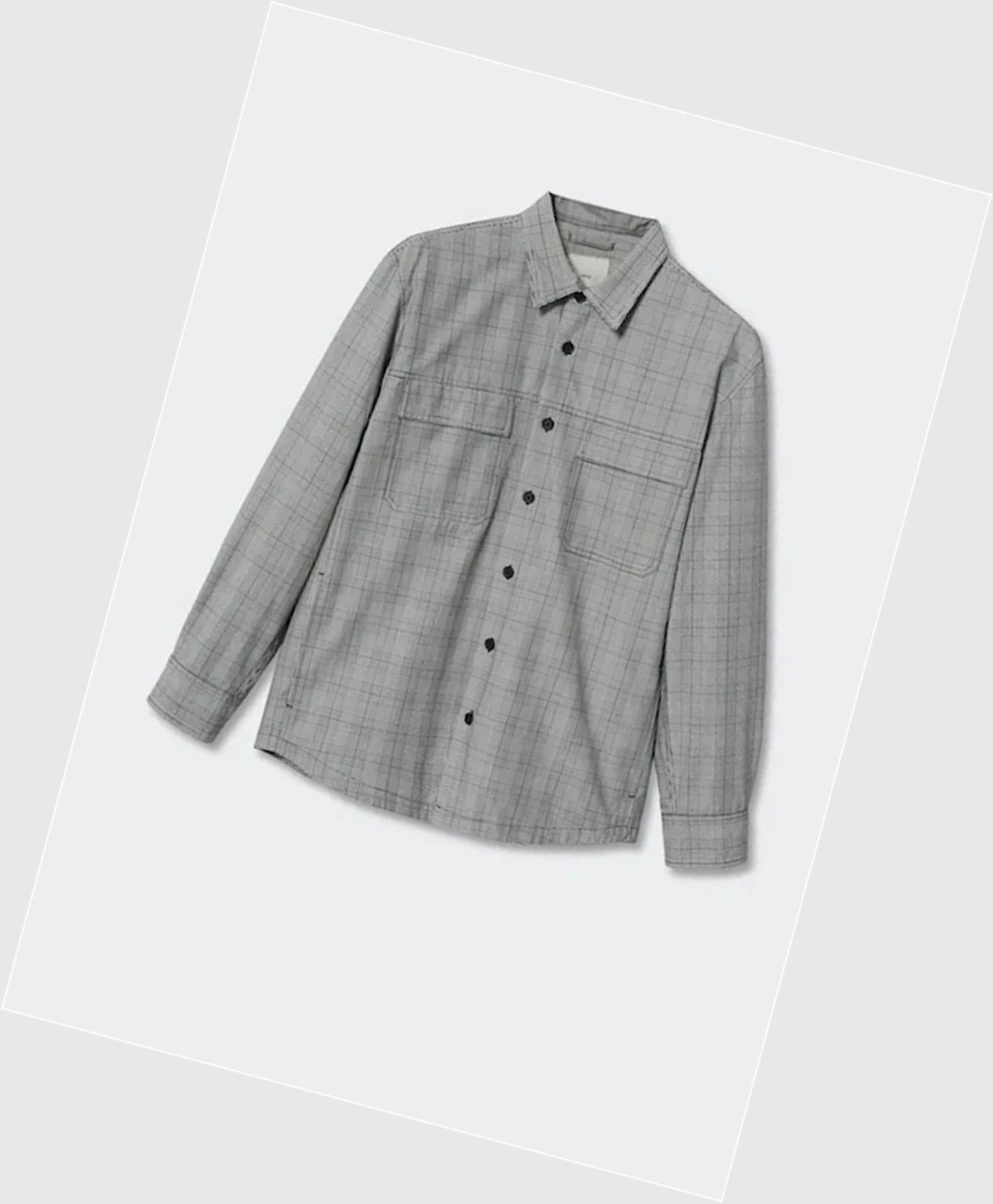 Overshirt Mango Checked With Pockets Panske Siva | SK861236