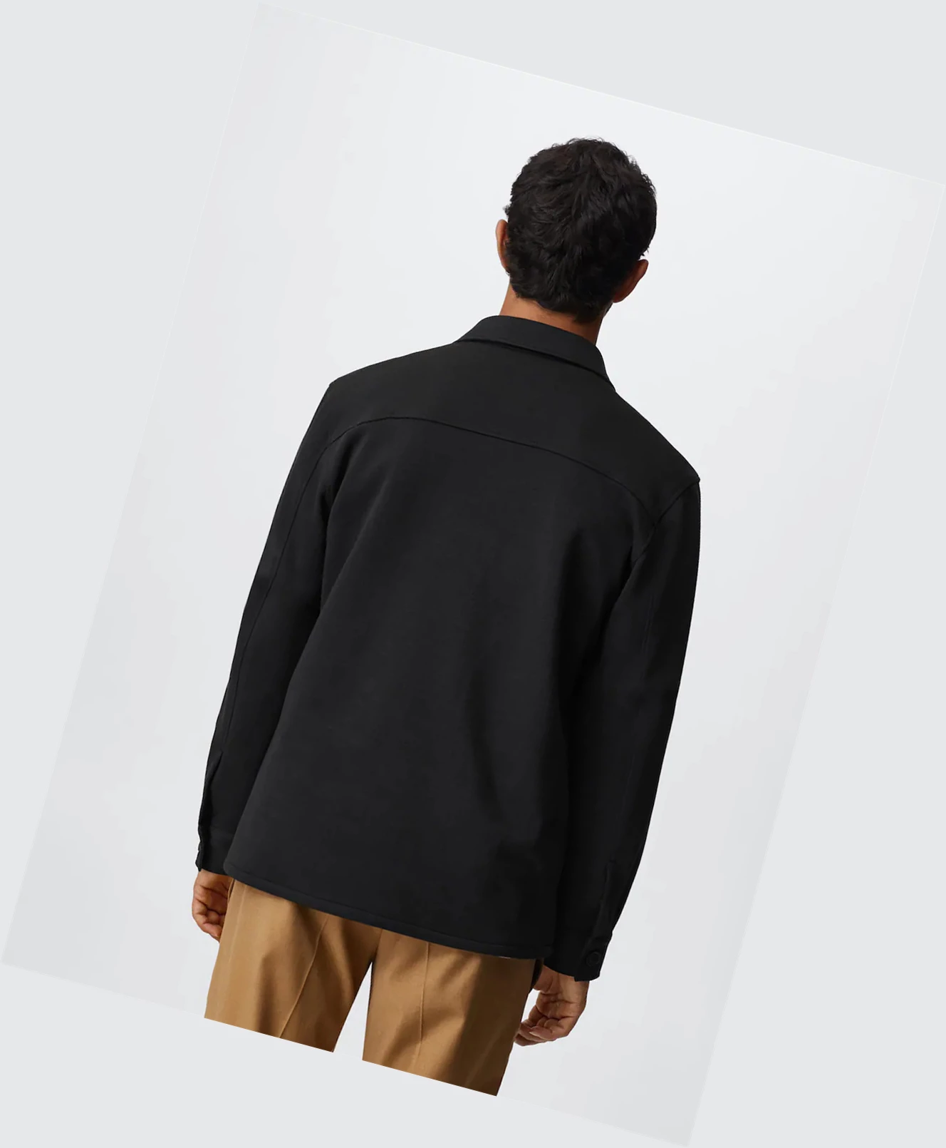 Overshirt Mango Chest-pocket Bavlnene Panske Čierne | SK861228