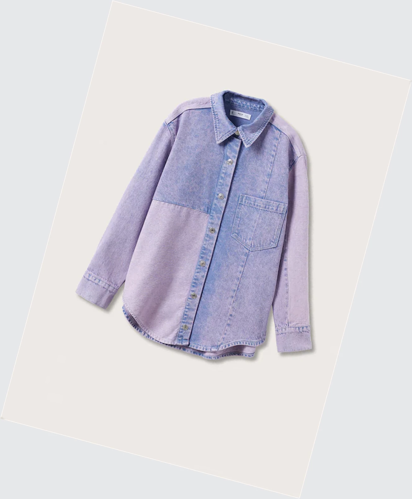 Overshirt Mango Oversized Denim Damske Ruzove | SK861248