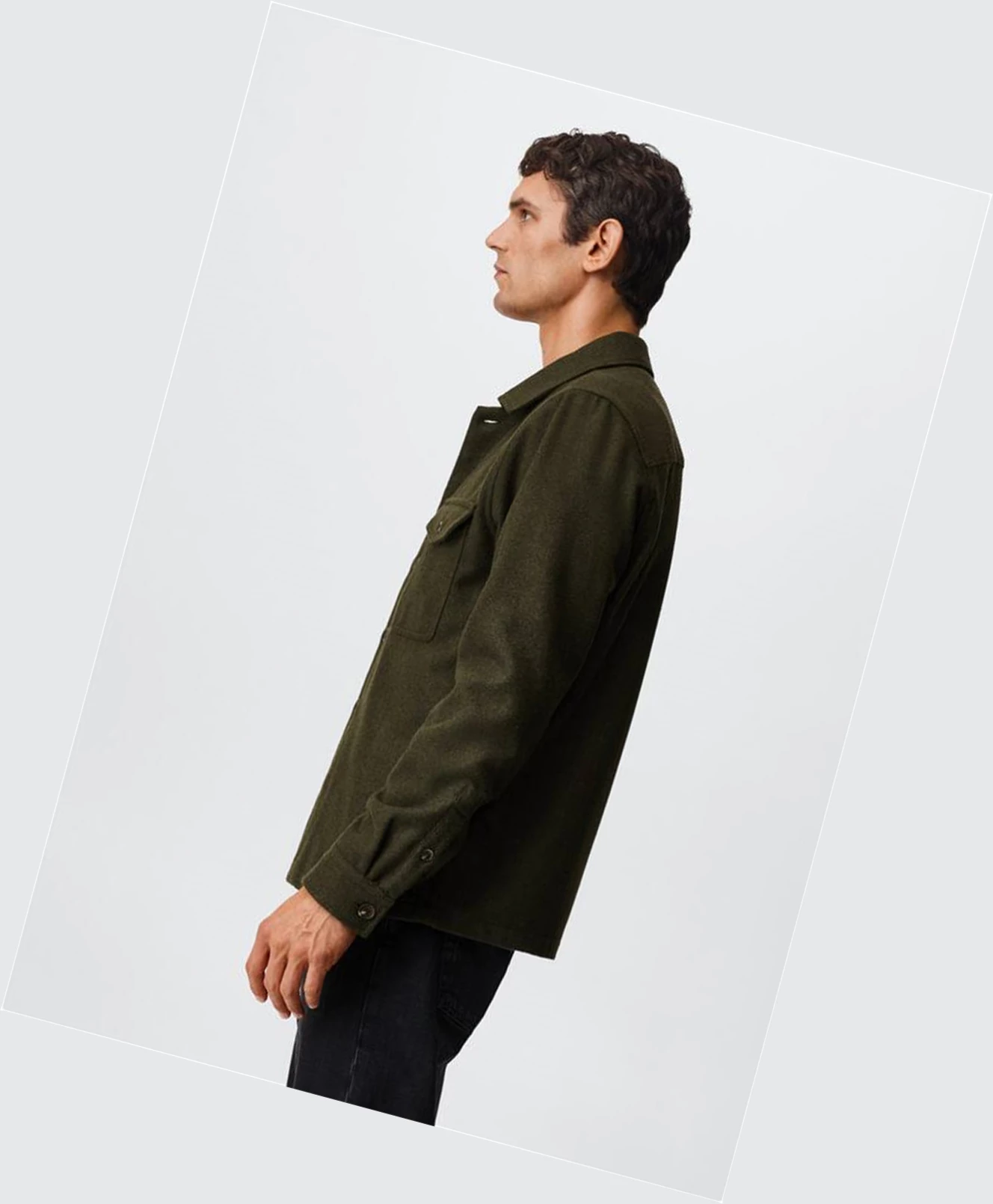 Overshirt Mango Textured With Pockets Panske Hnedožltý | SK861234