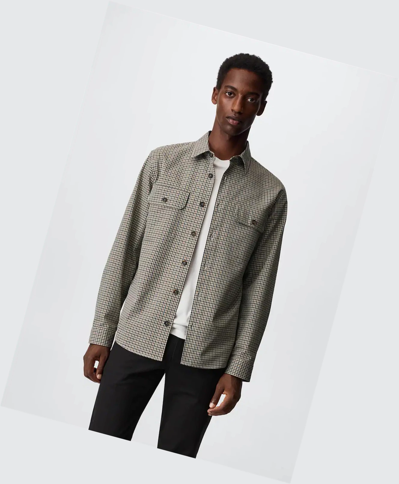 Overshirt Mango Vichy Check Panske Hnede | SK861261