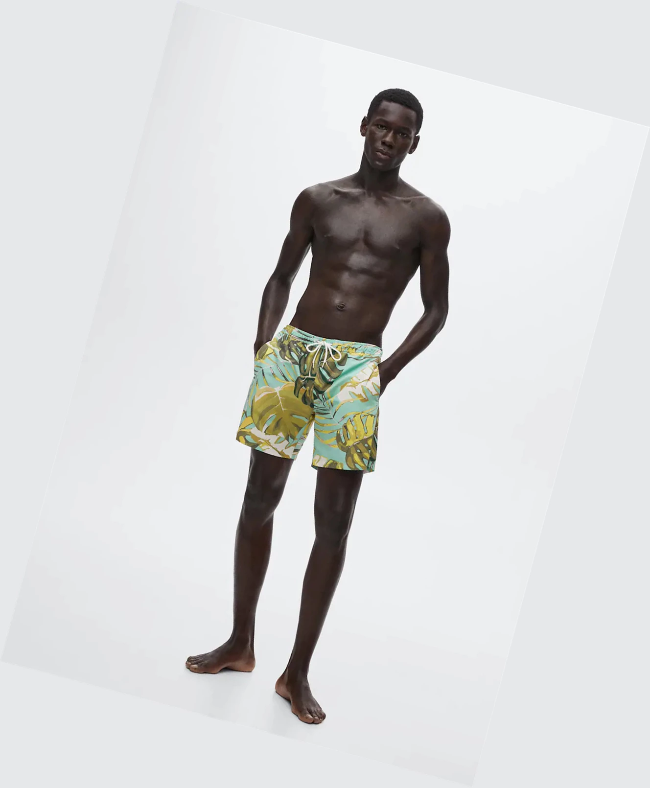 Plavky Mango Hawaiian Print Panske Modre | SK862710