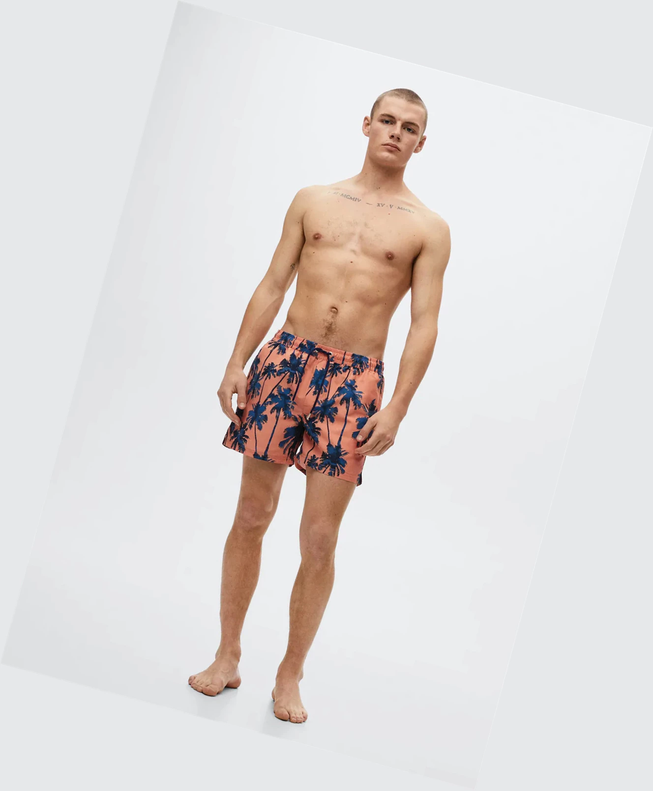 Plavky Mango Hawaiian Print Panske Oranžové | SK862723