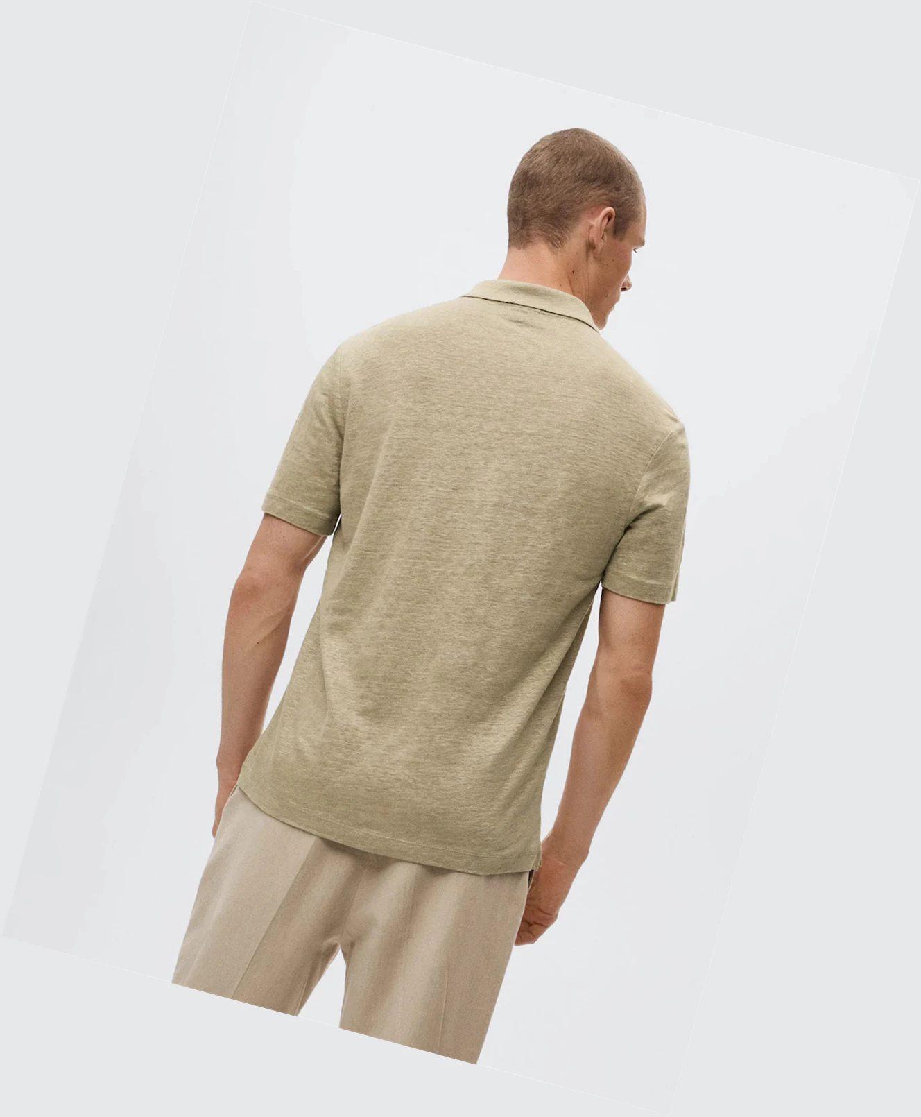 Polokosele Mango 100% Linen Panske Béžové | SK861574