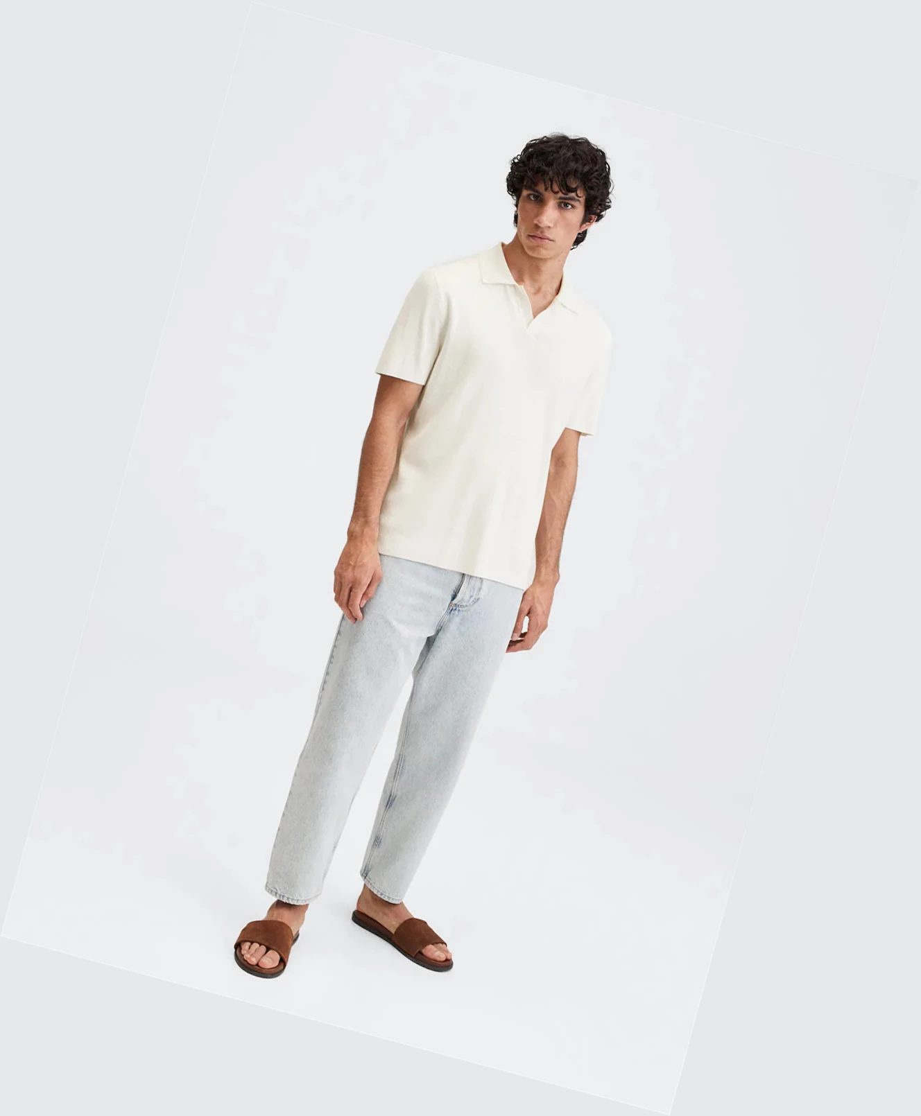 Polokosele Mango Fluid Linen Panske Biele | SK861559