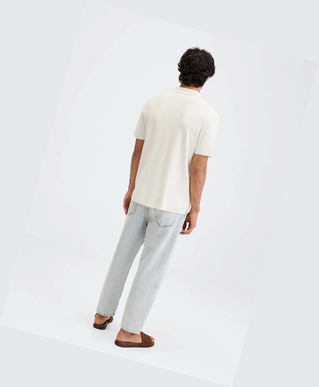 Polokosele Mango Fluid Linen Panske Biele | SK861559