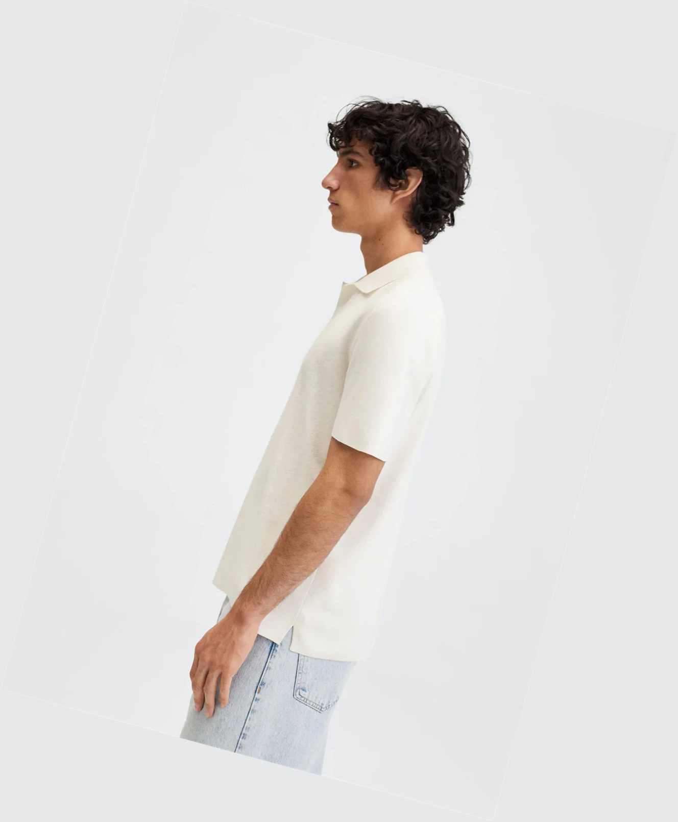 Polokosele Mango Fluid Linen Panske Biele | SK861559