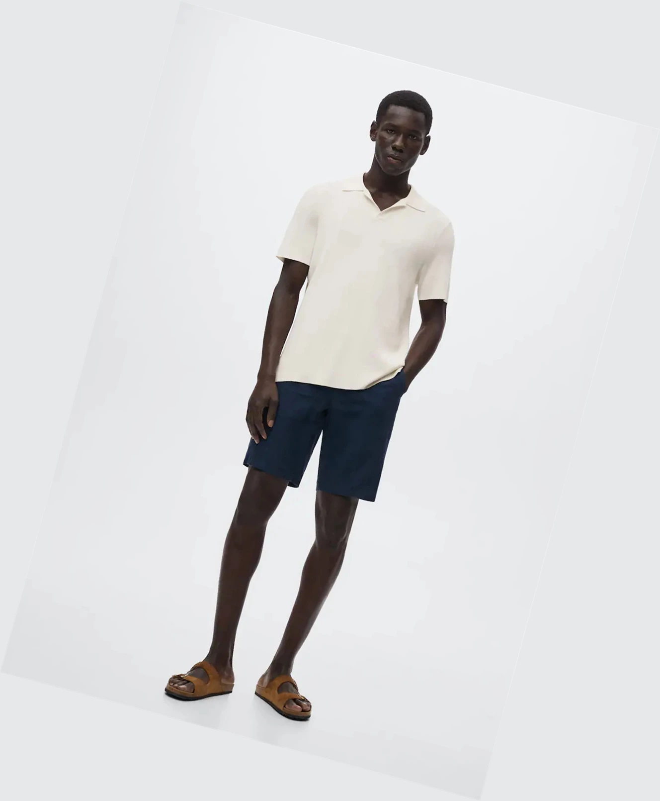 Polokosele Mango Fluid Linen Panske Biele | SK861562