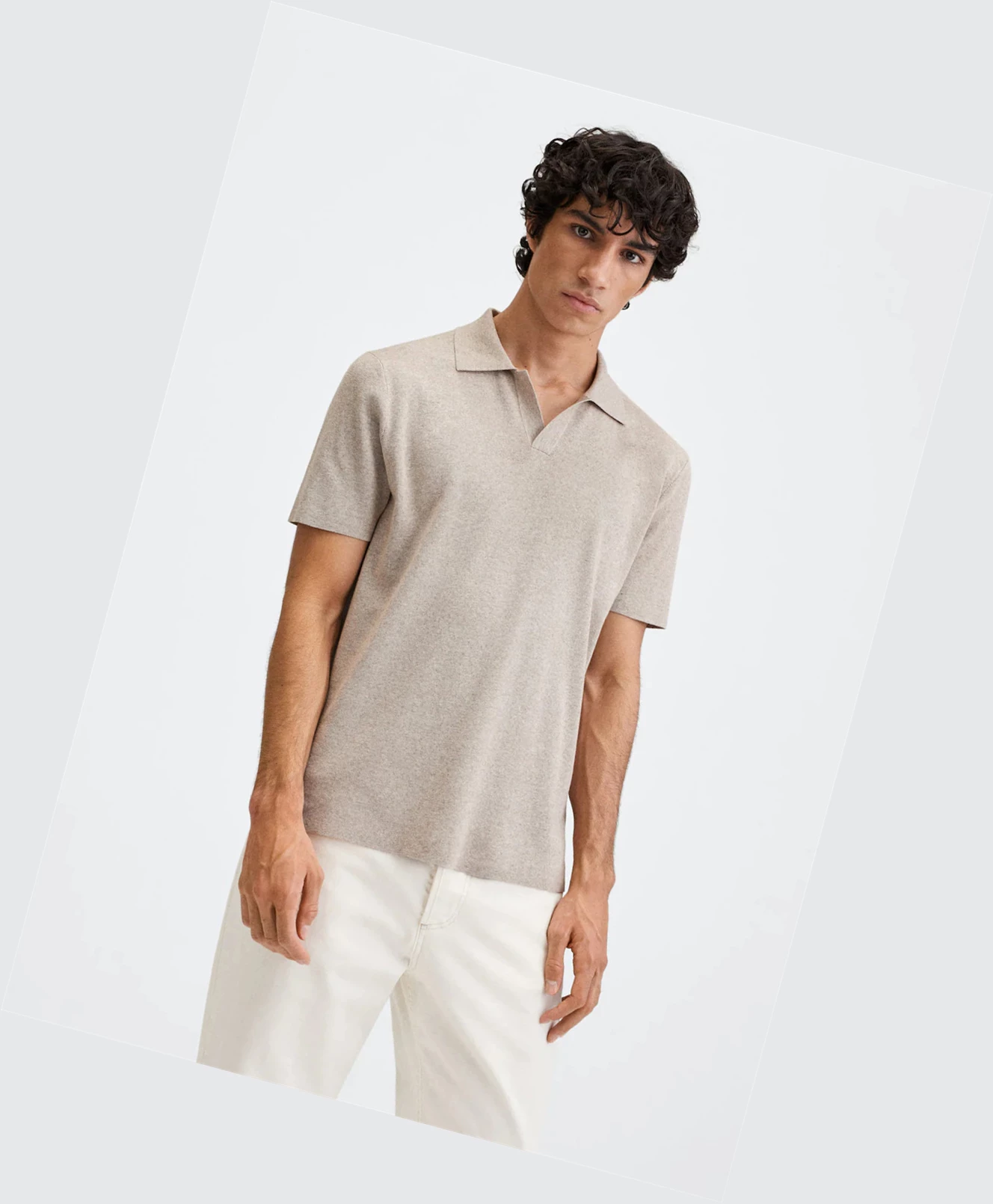 Polokosele Mango Fluid Linen Panske Béžové | SK861571