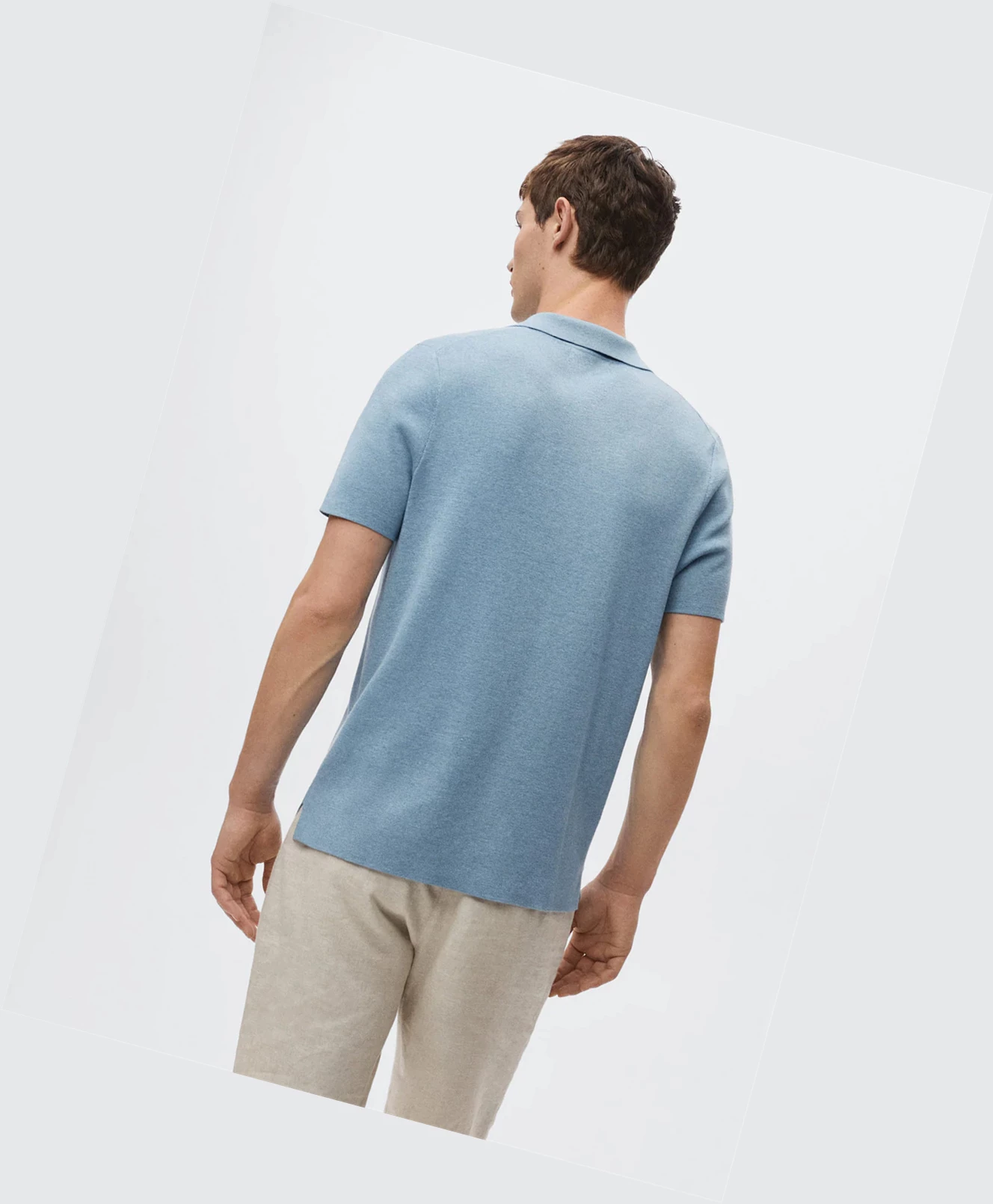 Polokosele Mango Fluid Linen Panske Modre | SK861599