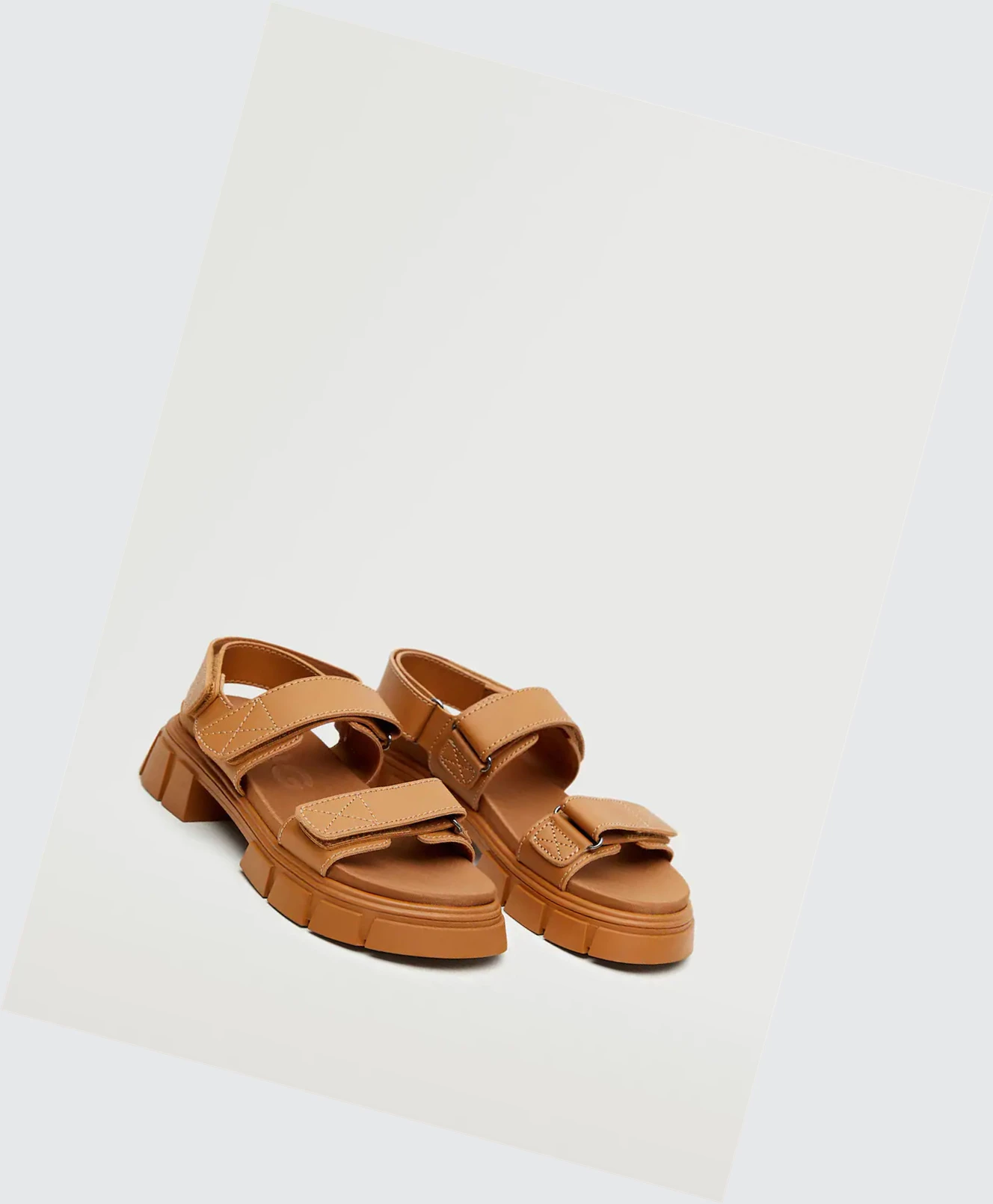 Sandale na Platforme Mango Toothed Damske Russet | SK859807