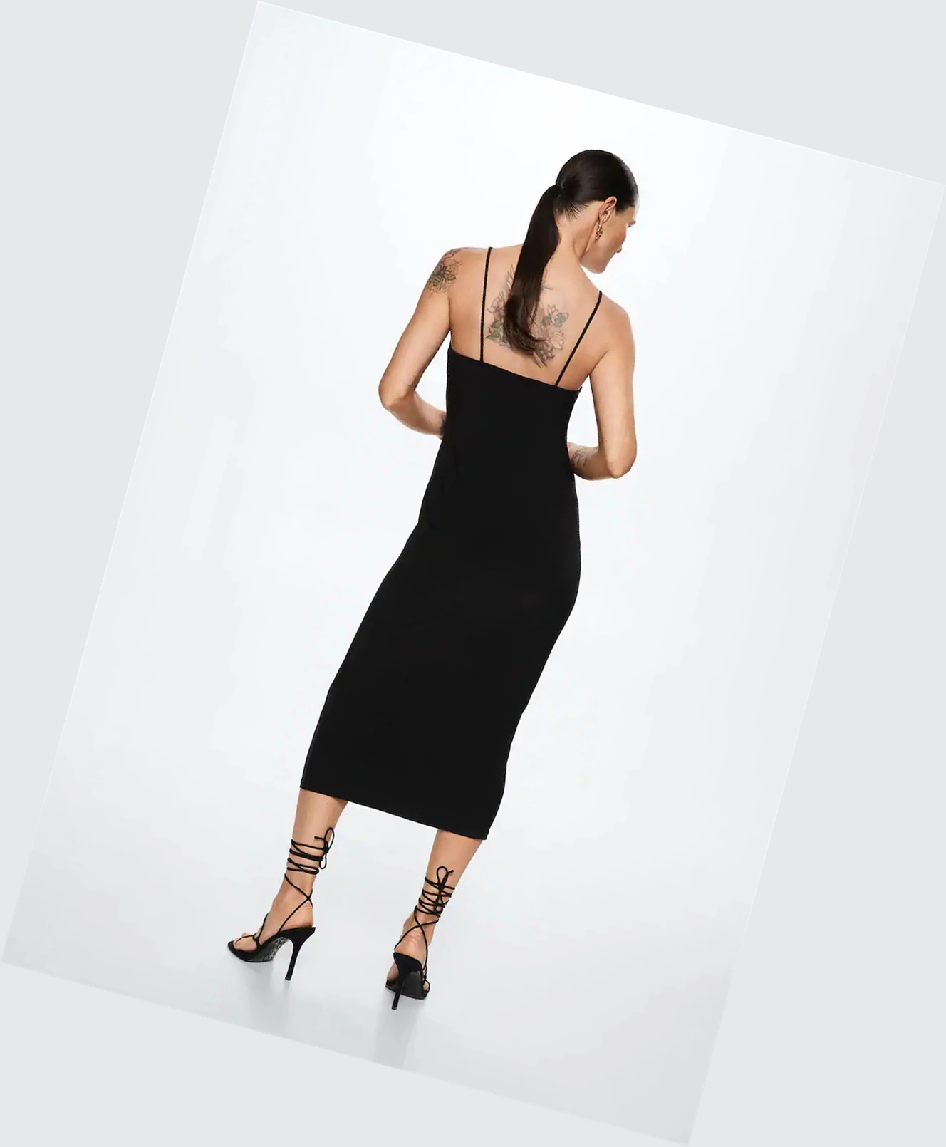 Saty Mango Cut-out Bodycon Damske Čierne | SK860537