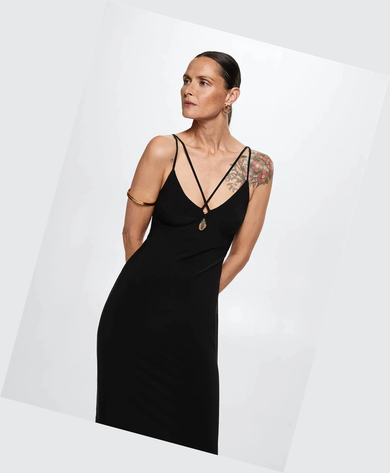 Saty Mango Cut-out Bodycon Damske Čierne | SK860537