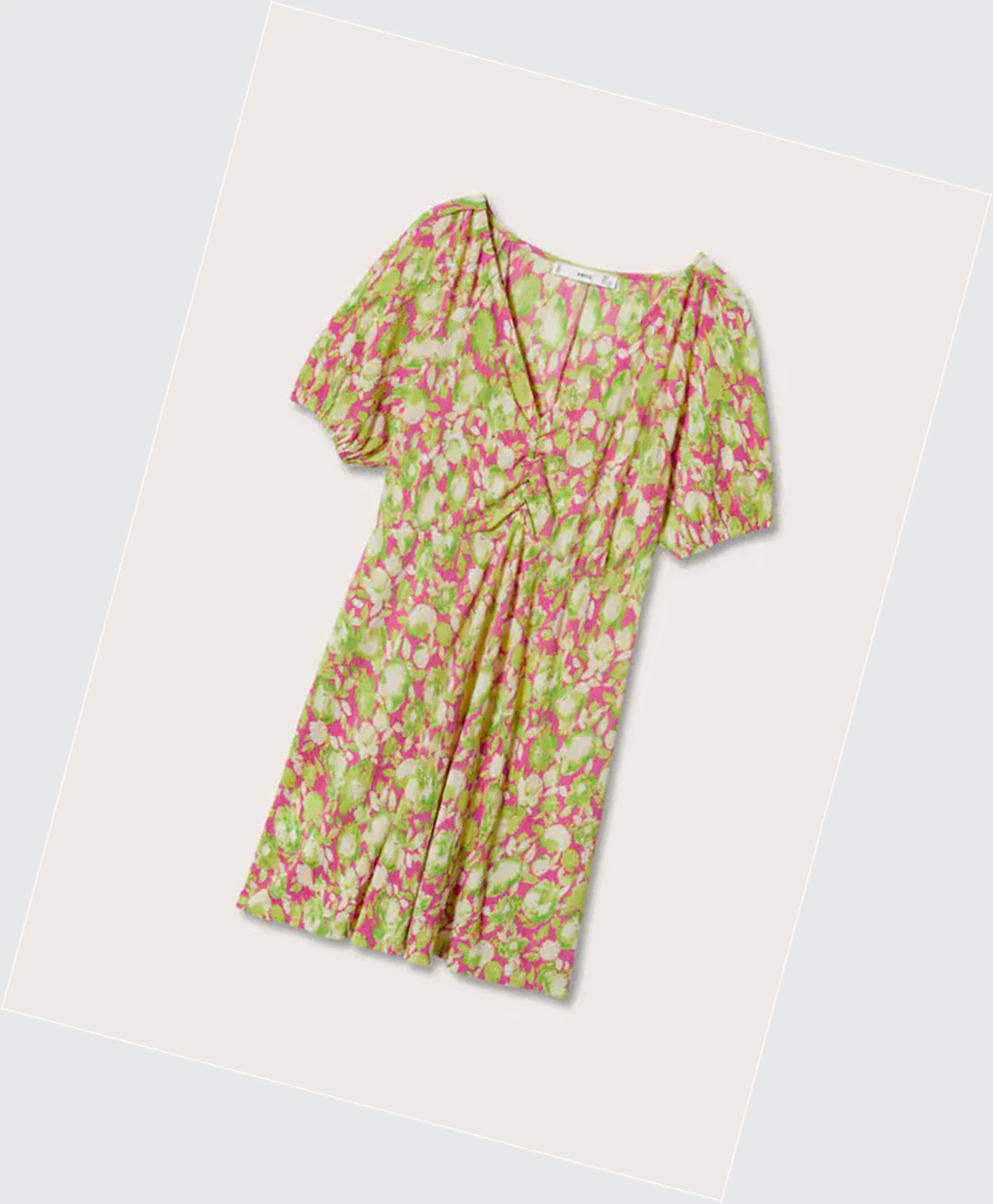 Saty Mango Floral Print Damske Fuchsie | SK860564