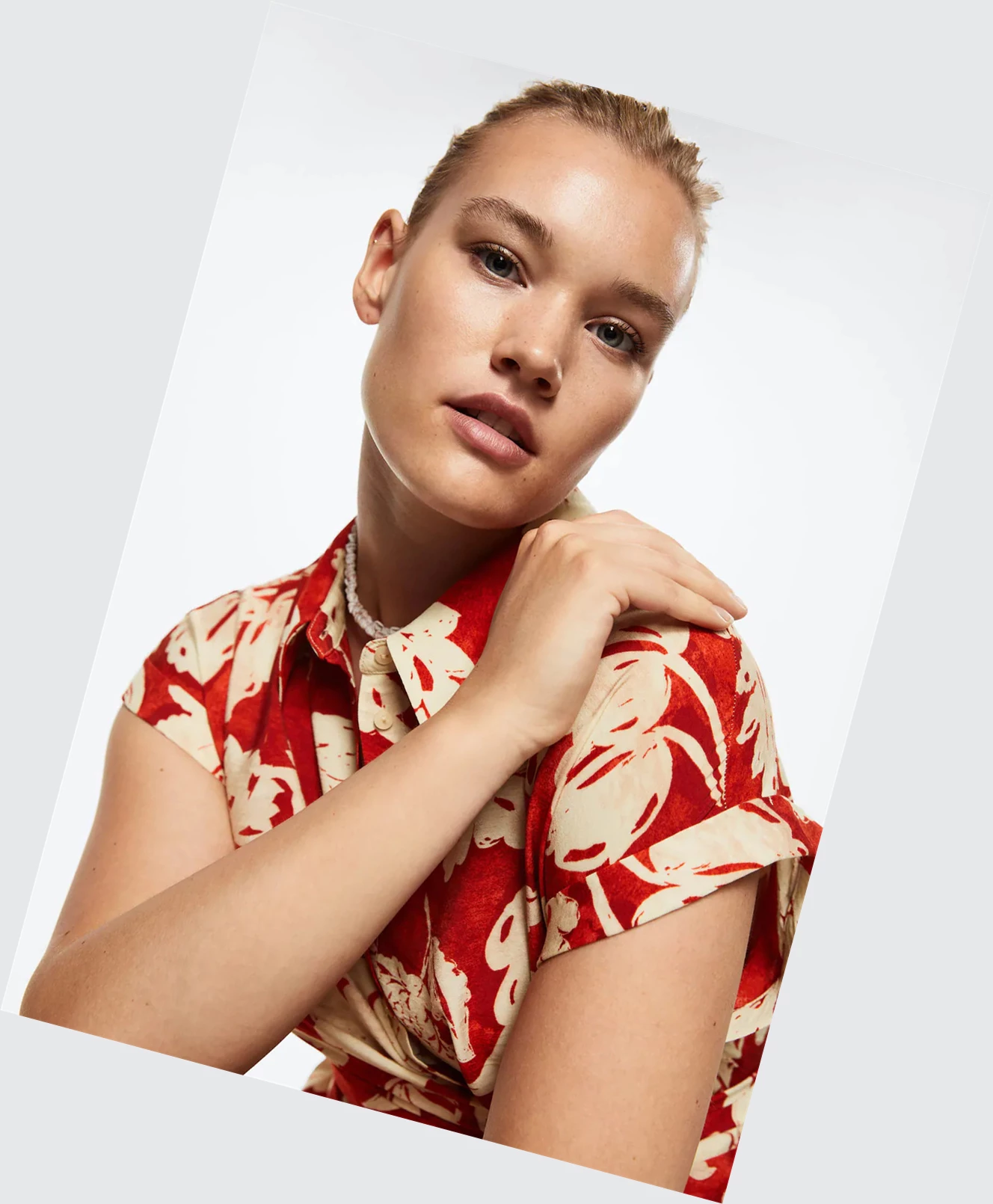 Saty Mango Floral Shirt Damske Oranžové | SK860415