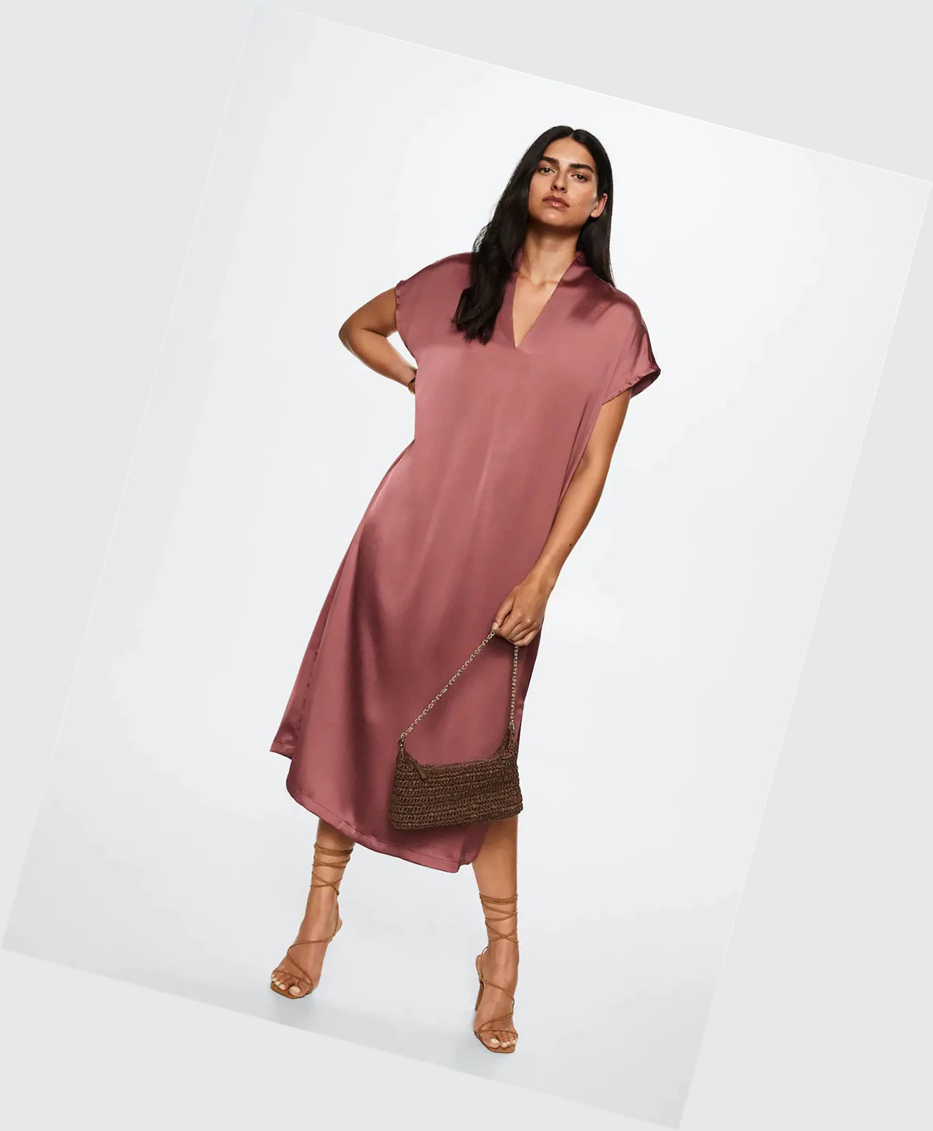 Saty Mango Flowy Shift Damske Wine | SK860572