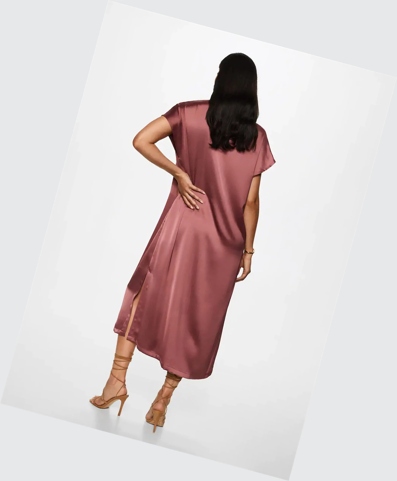 Saty Mango Flowy Shift Damske Wine | SK860572