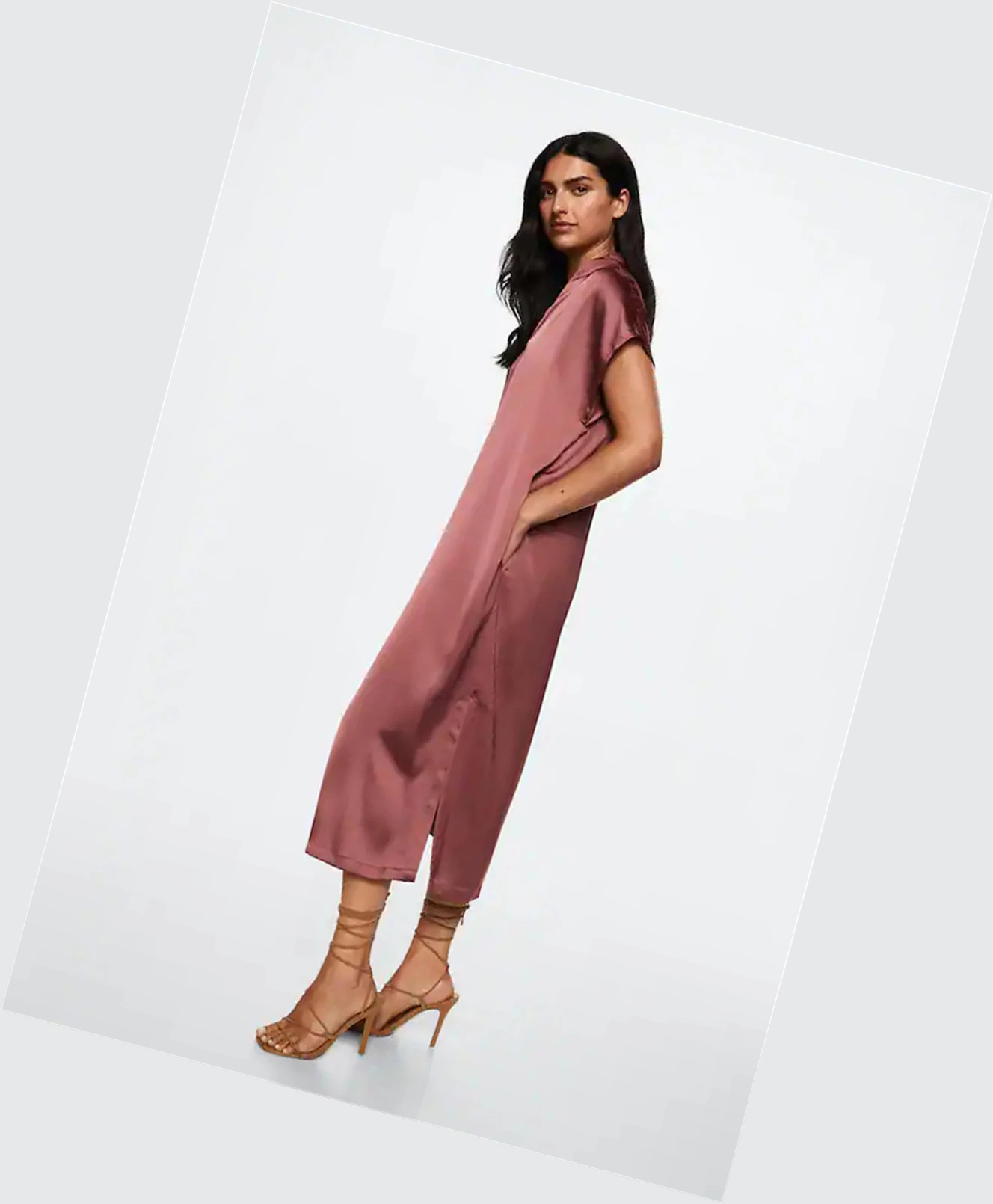 Saty Mango Flowy Shift Damske Wine | SK860572