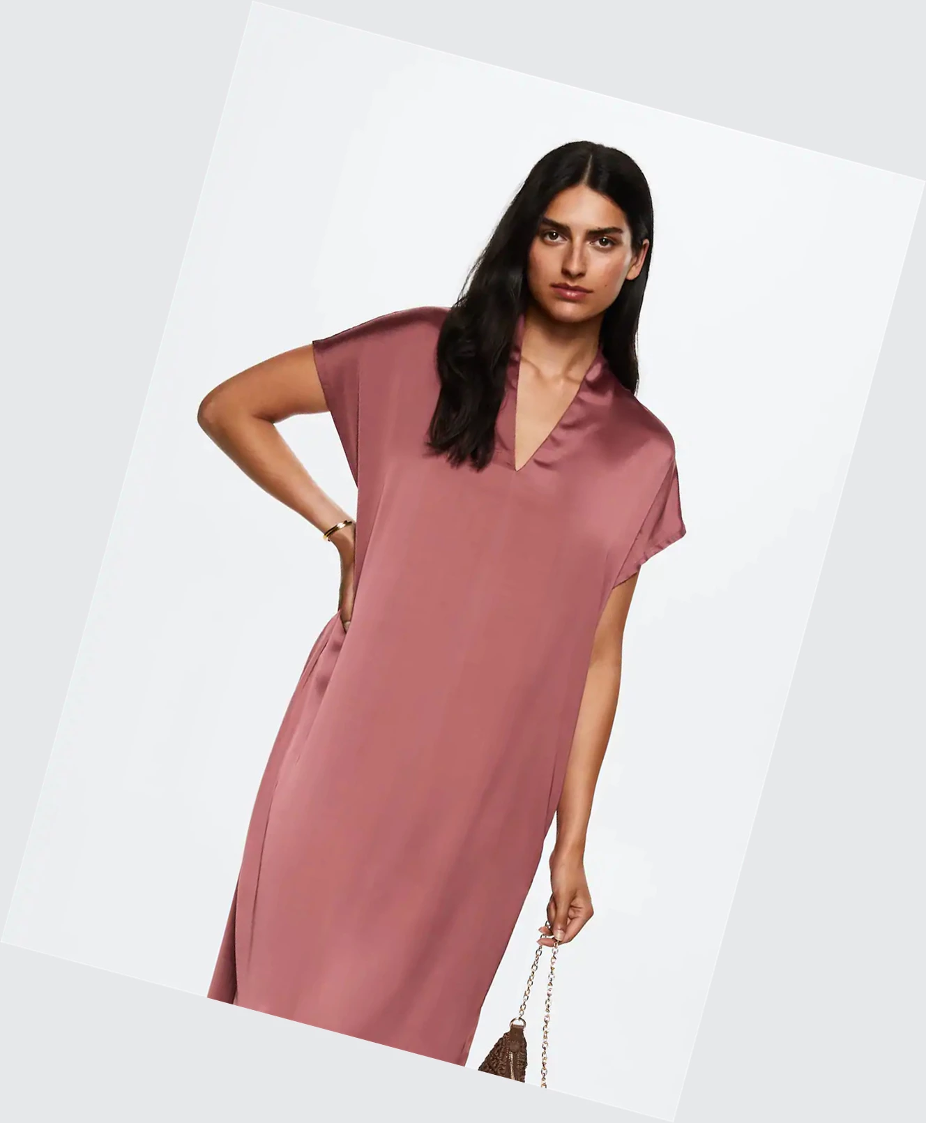 Saty Mango Flowy Shift Damske Wine | SK860572