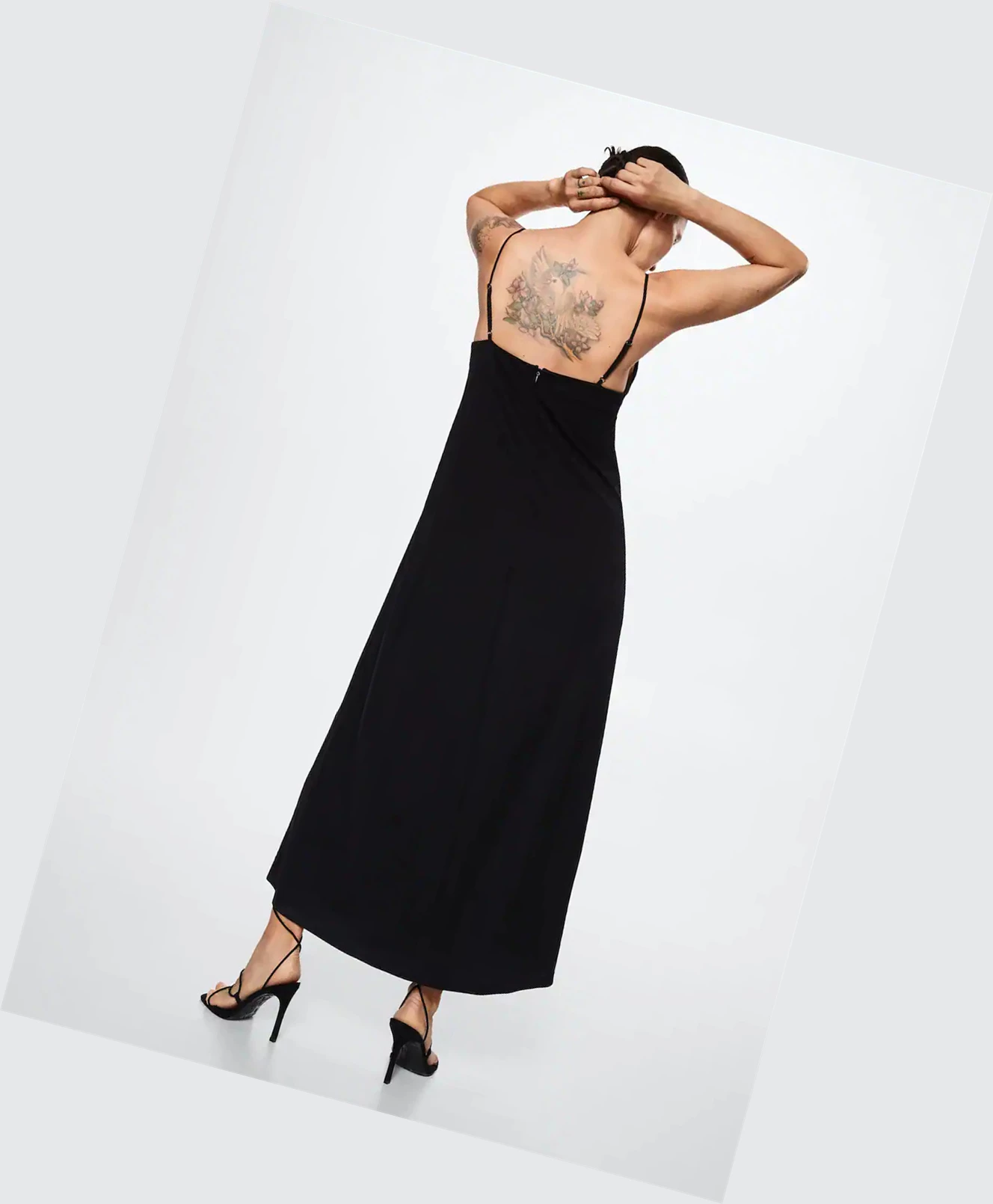 Saty Mango Flowy Slit Damske Čierne | SK860480