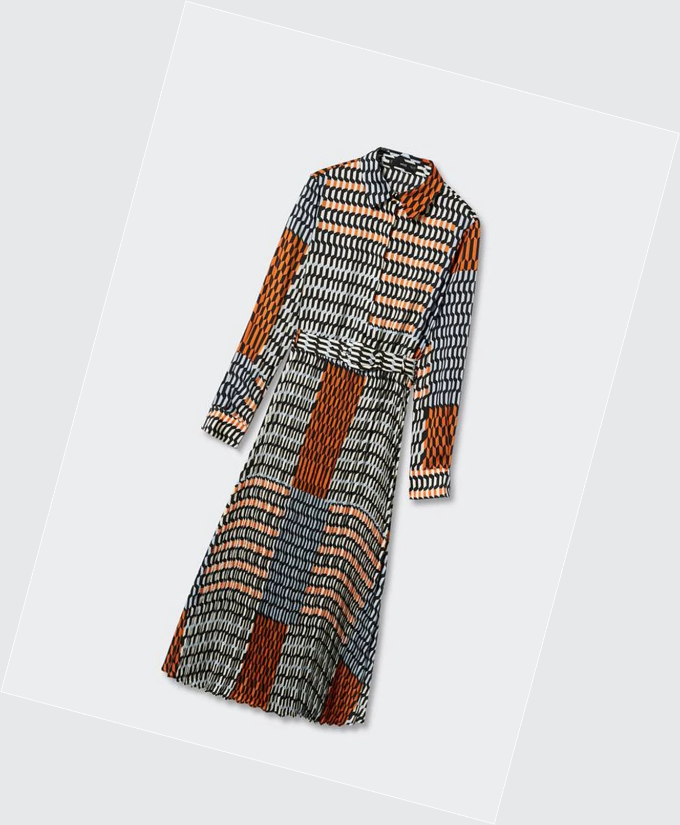 Saty Mango Geometric Print Midi Damske Oranžové | SK860491