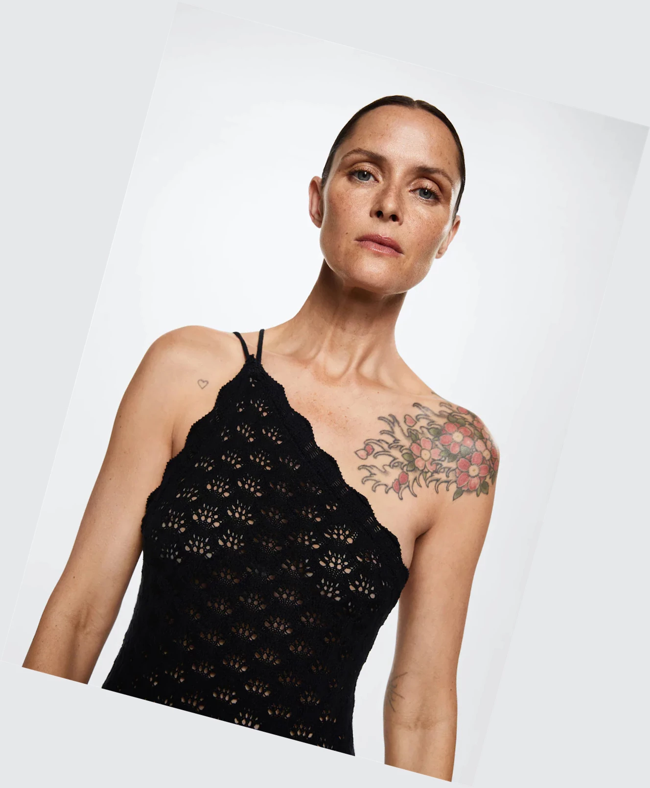 Saty Mango Knit Openwork Svetrove Saty Damske Čierne | SK860684