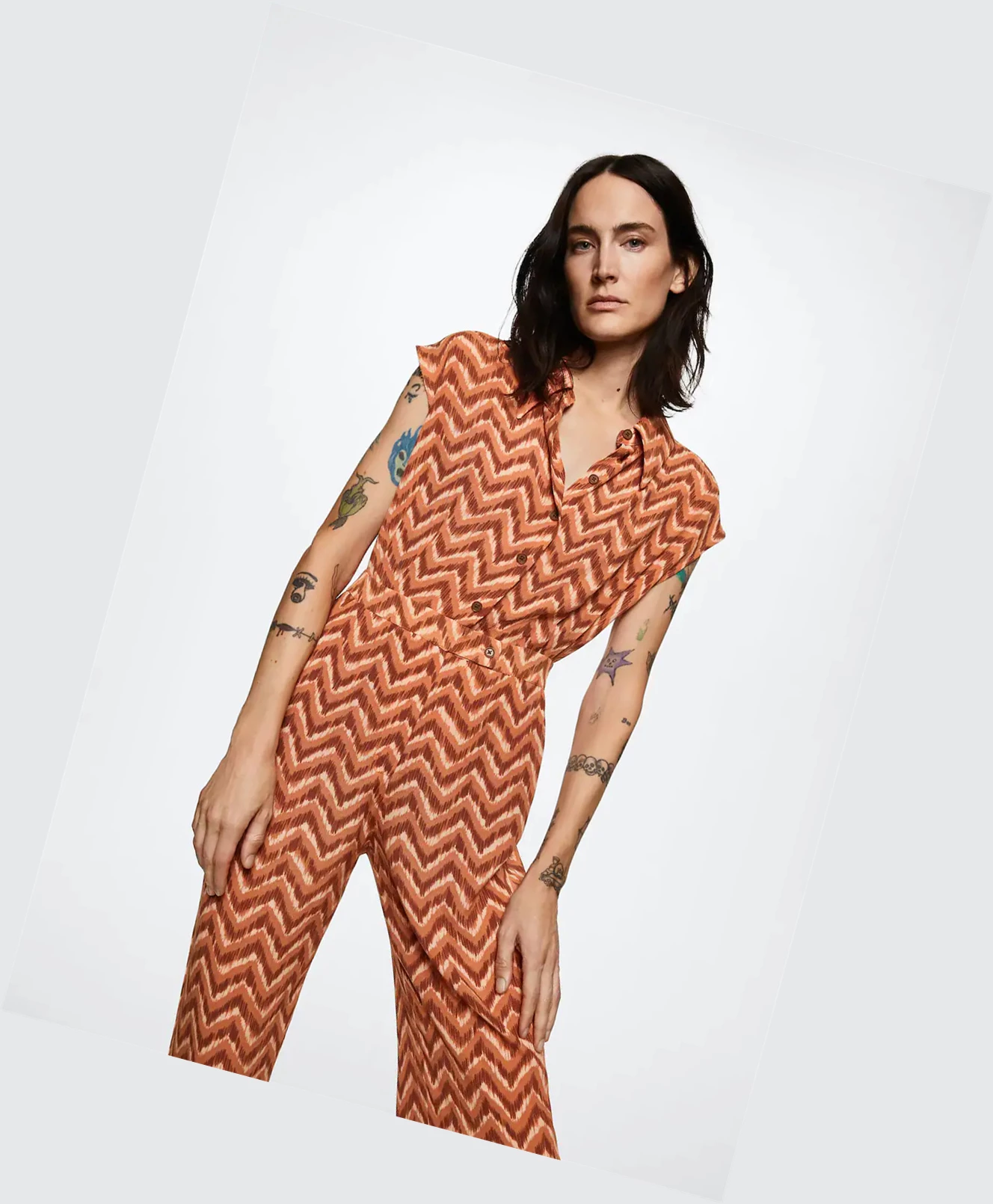 Saty Mango Long Printed Damske Russet | SK860454