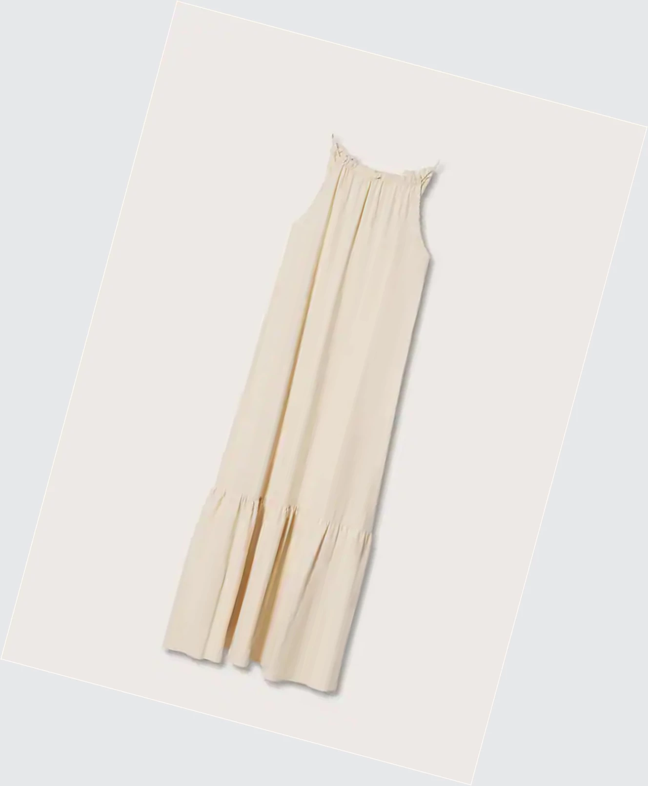 Saty Mango Maxi Ruffles Damske Sand | SK860653