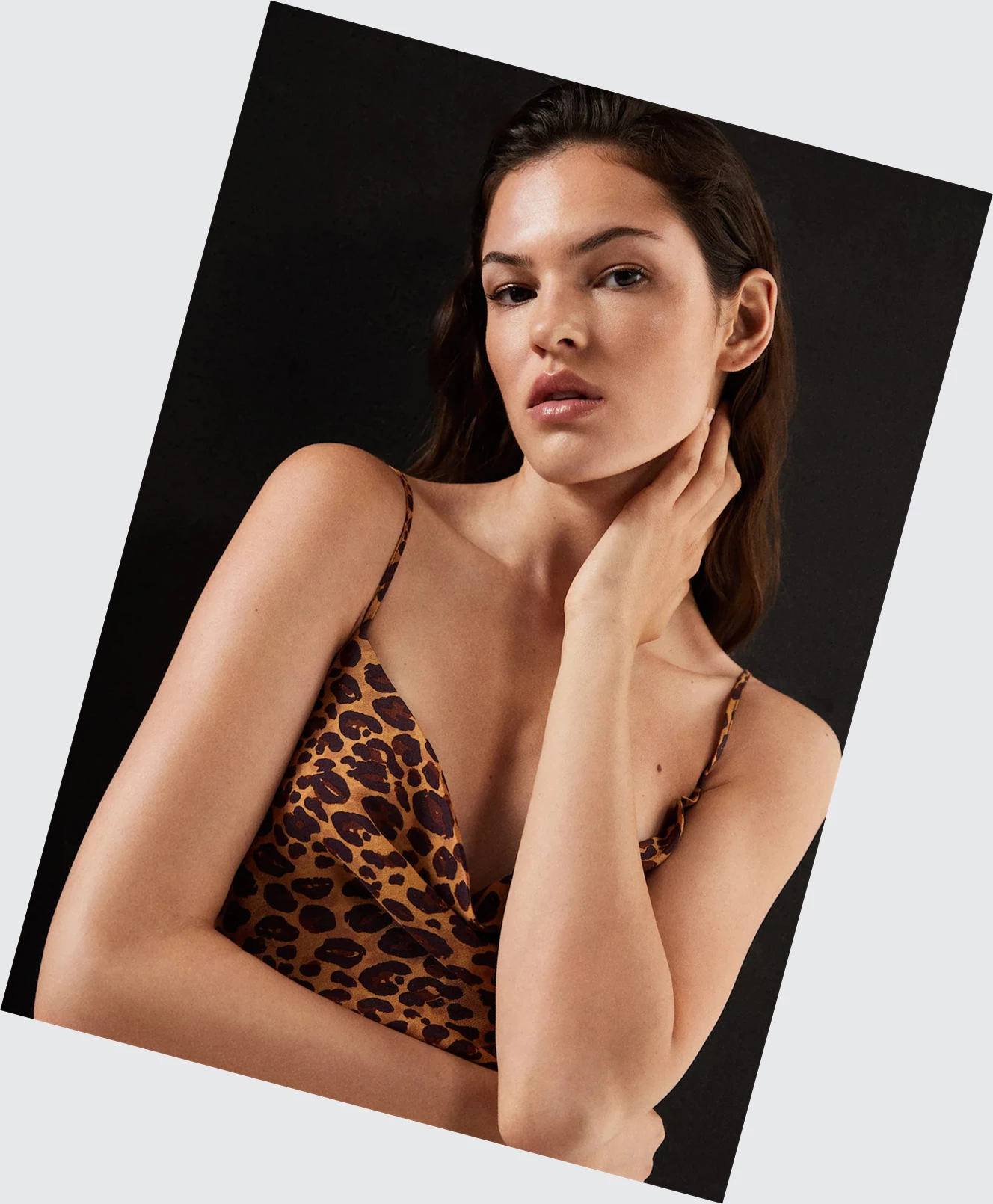 Saty Mango Printed Camisole Damske Hnede | SK860615