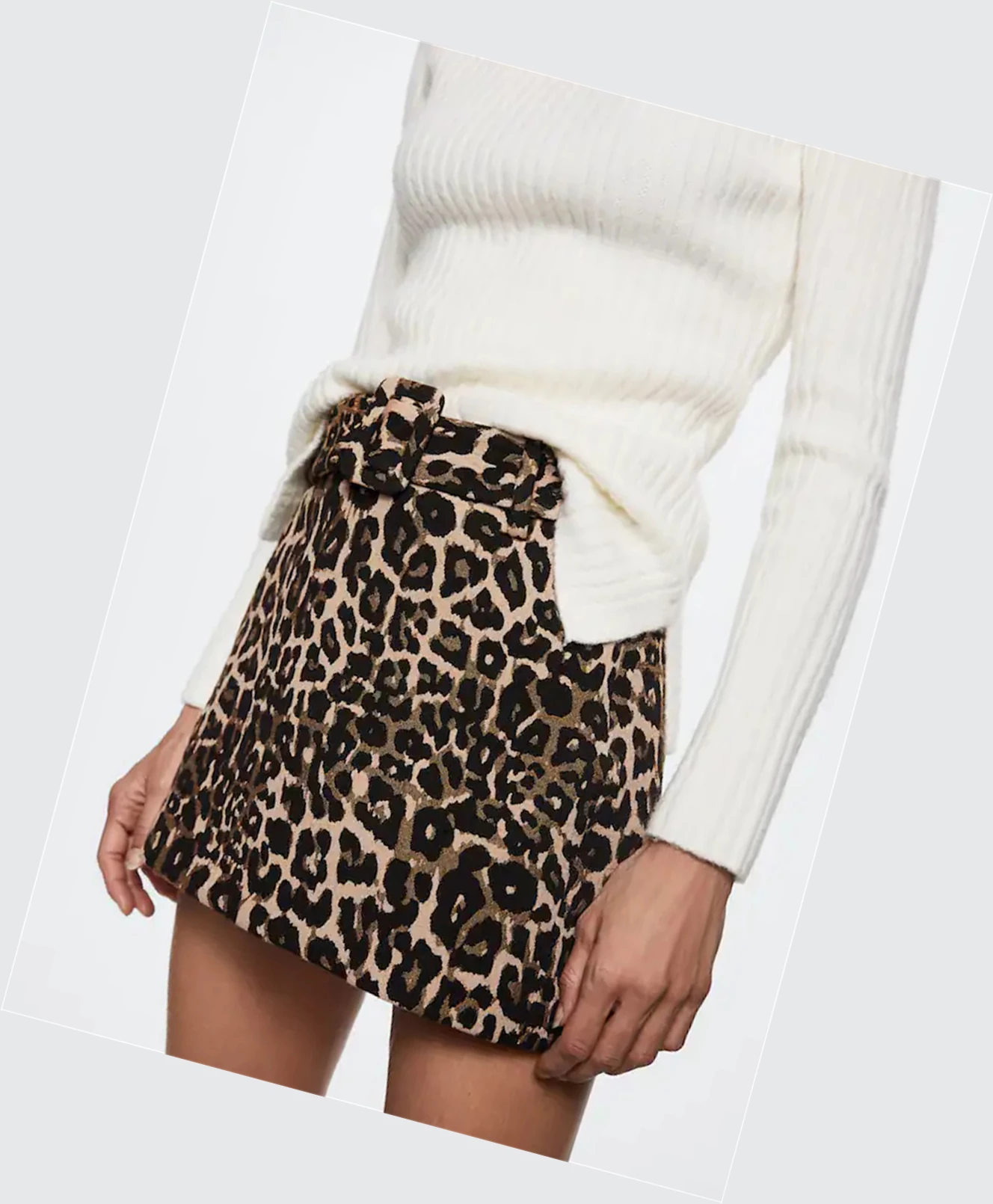 Sukne Mango Animal Print Skirts Damske Hnede | SK861206