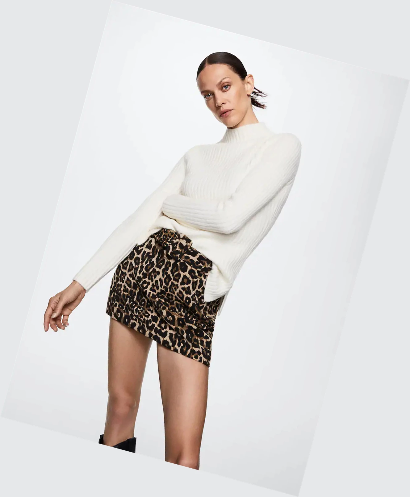 Sukne Mango Animal Print Skirts Damske Hnede | SK861206