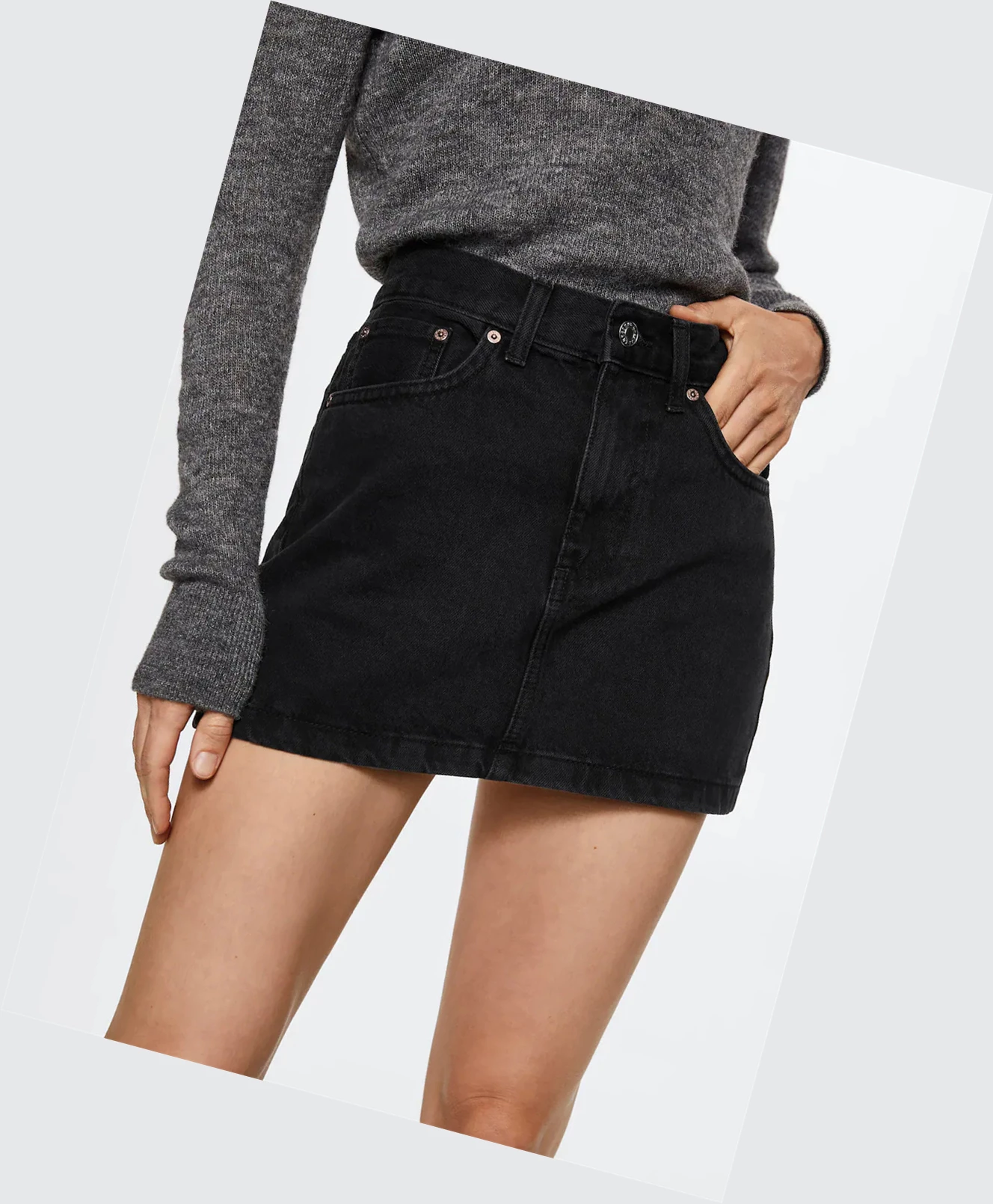 Sukne Mango Denim Skirts Damske Čierne | SK861172