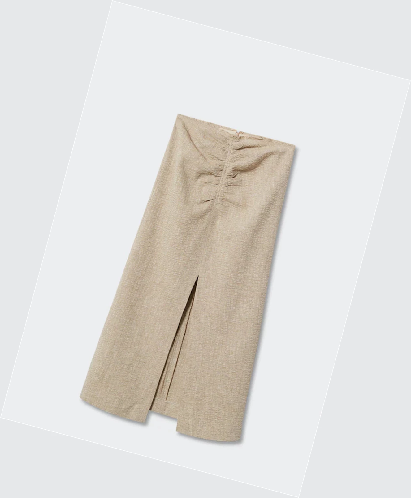 Sukne Mango Linen Plisované Damske Sand | SK862188