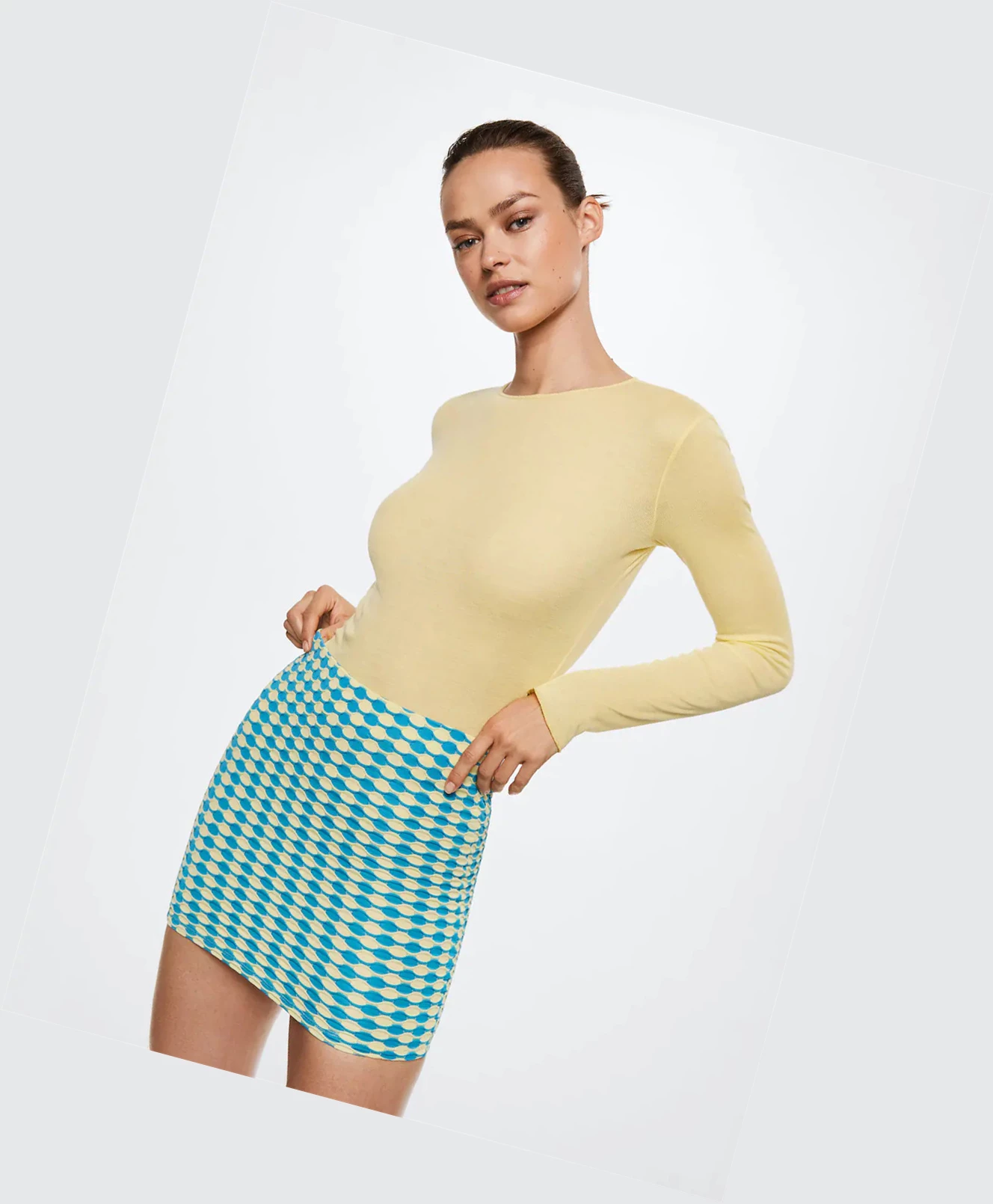 Sukne Mango Textured Skirts Damske Tyrkysové | SK861173